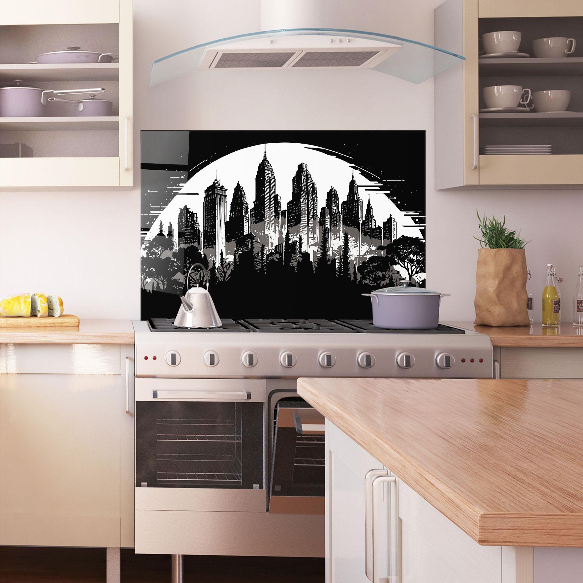 Küchenrückwand Glas Australia Moon mockup 1