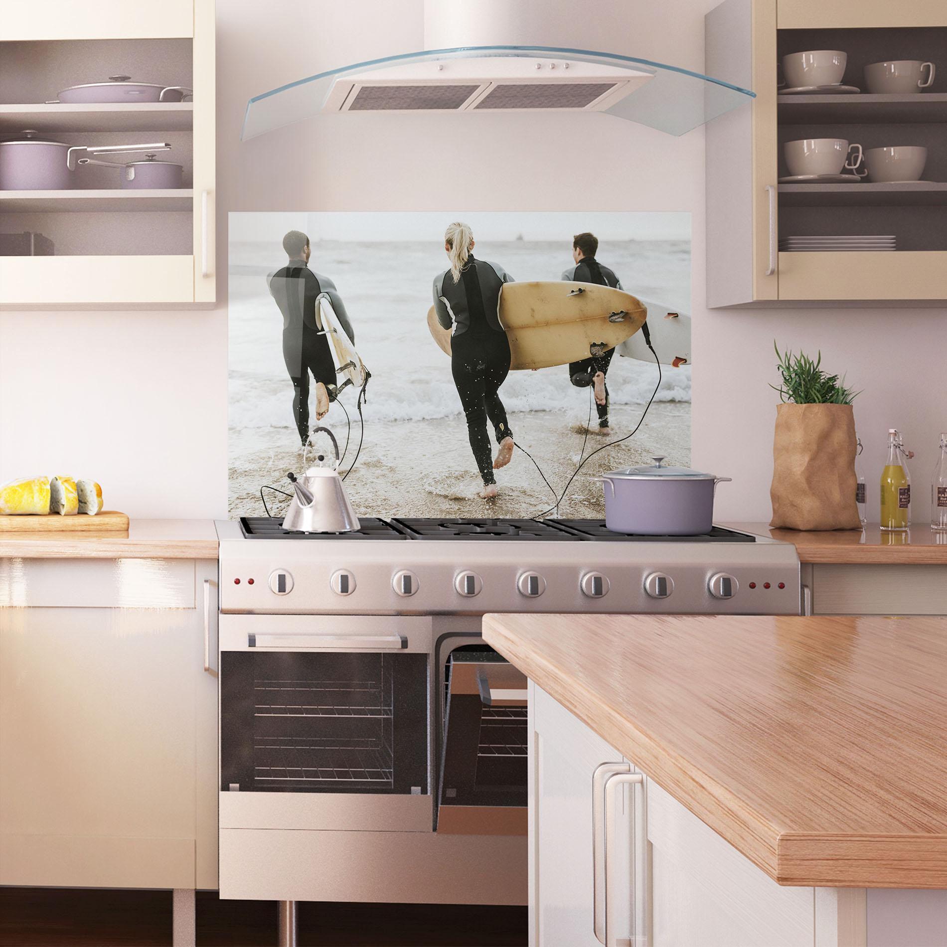 Küchenrückwand Glas Australian Beach mockup 1