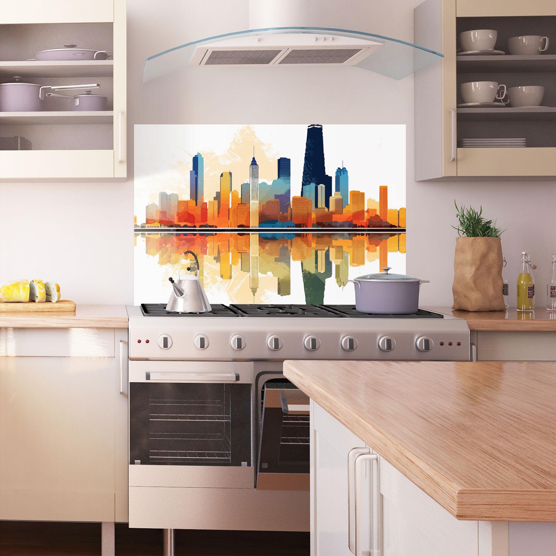 Küchenrückwand Glas Australian River mockup 1