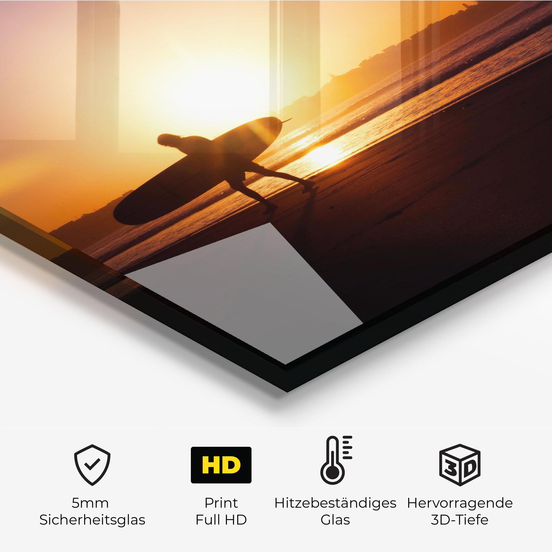 Küchenrückwand Glas Australian Sunset mockup 2