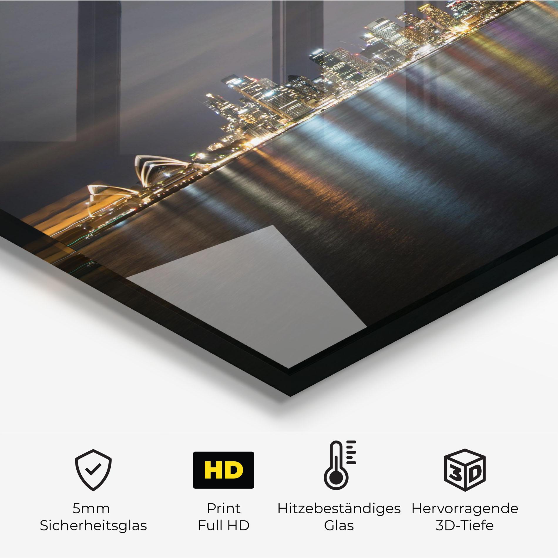 Küchenrückwand Glas Harbour Bridge mockup 2