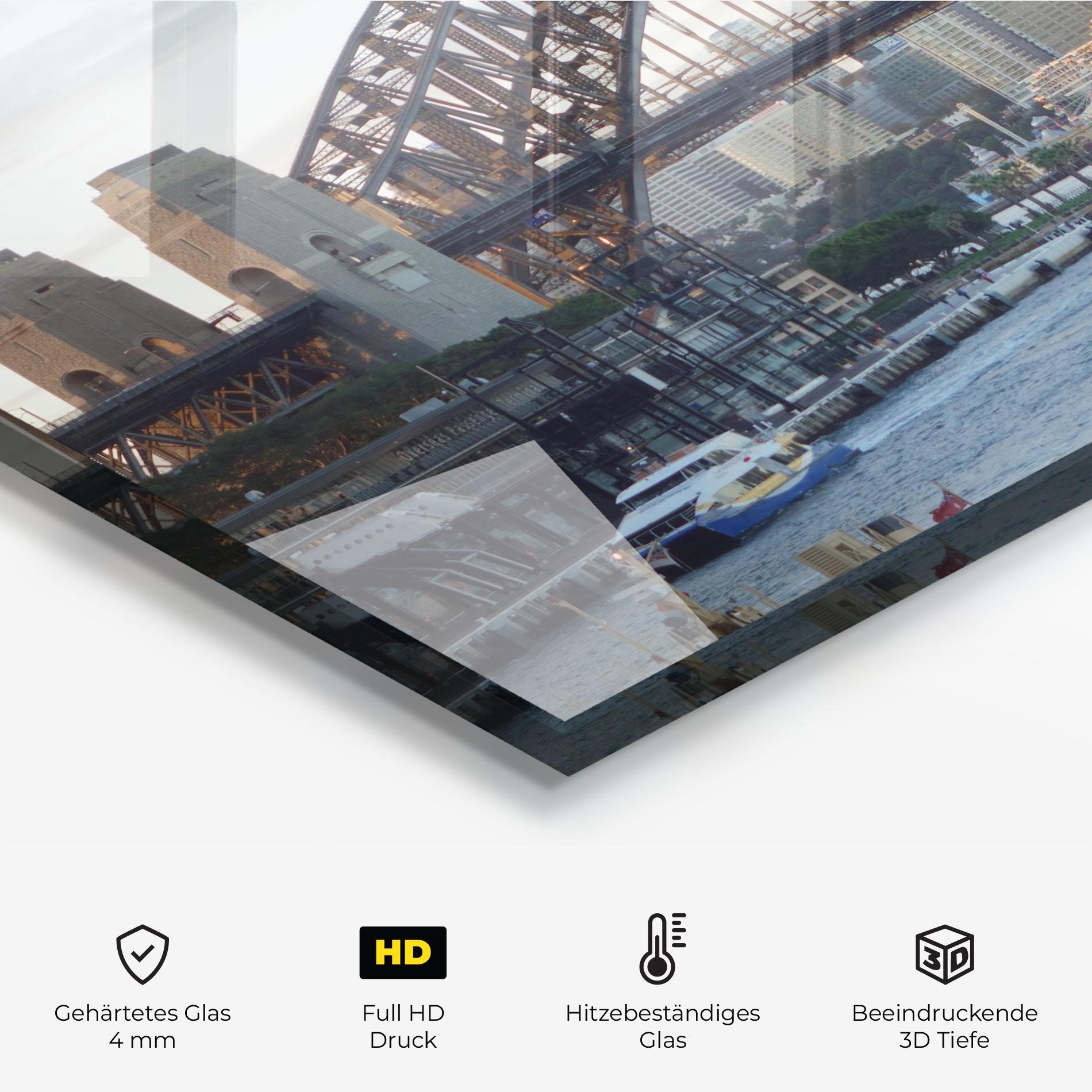 Küchenrückwand Glas Harbour Bridge View mockup 2