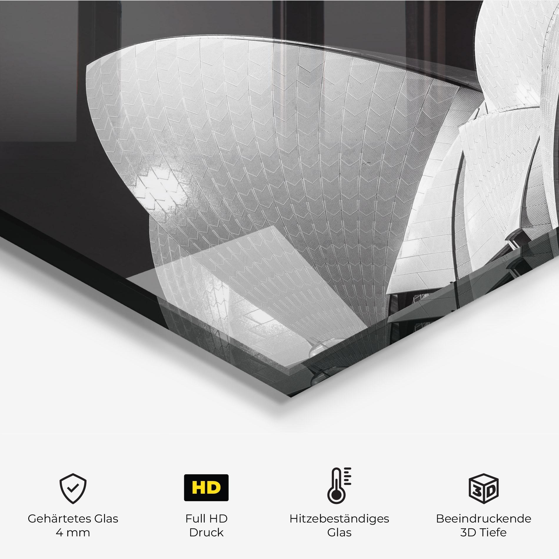 Küchenrückwand Glas Opera House Close Up mockup 2