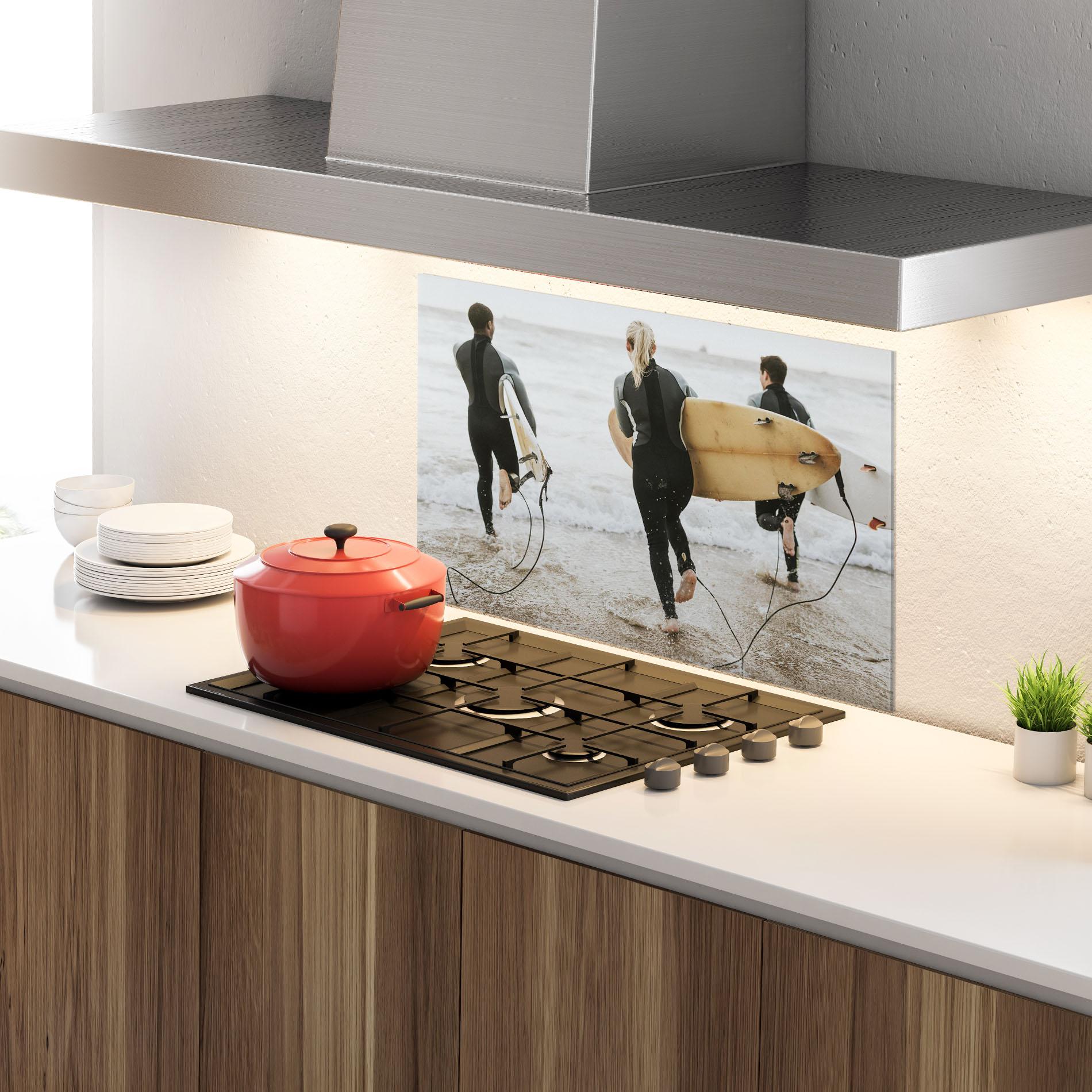Küchenrückwand Glas Australian Beach mockup 4