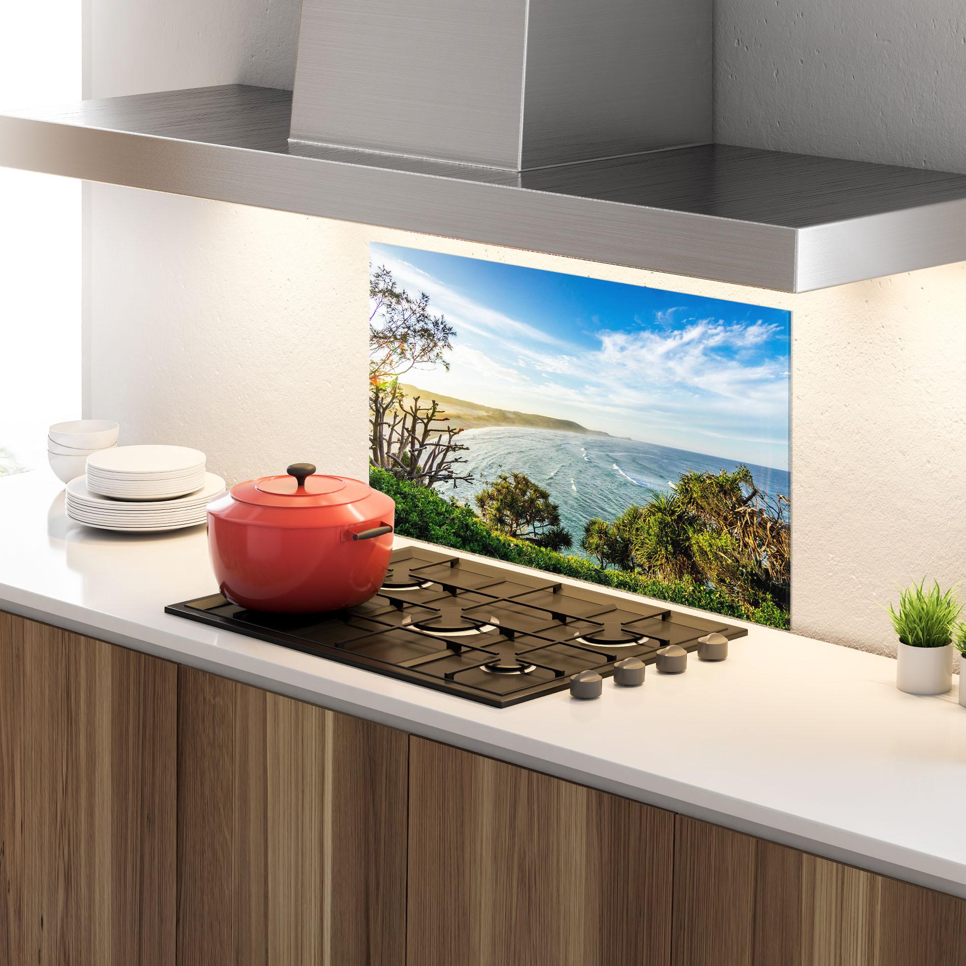 Küchenrückwand Glas Australian View mockup 4