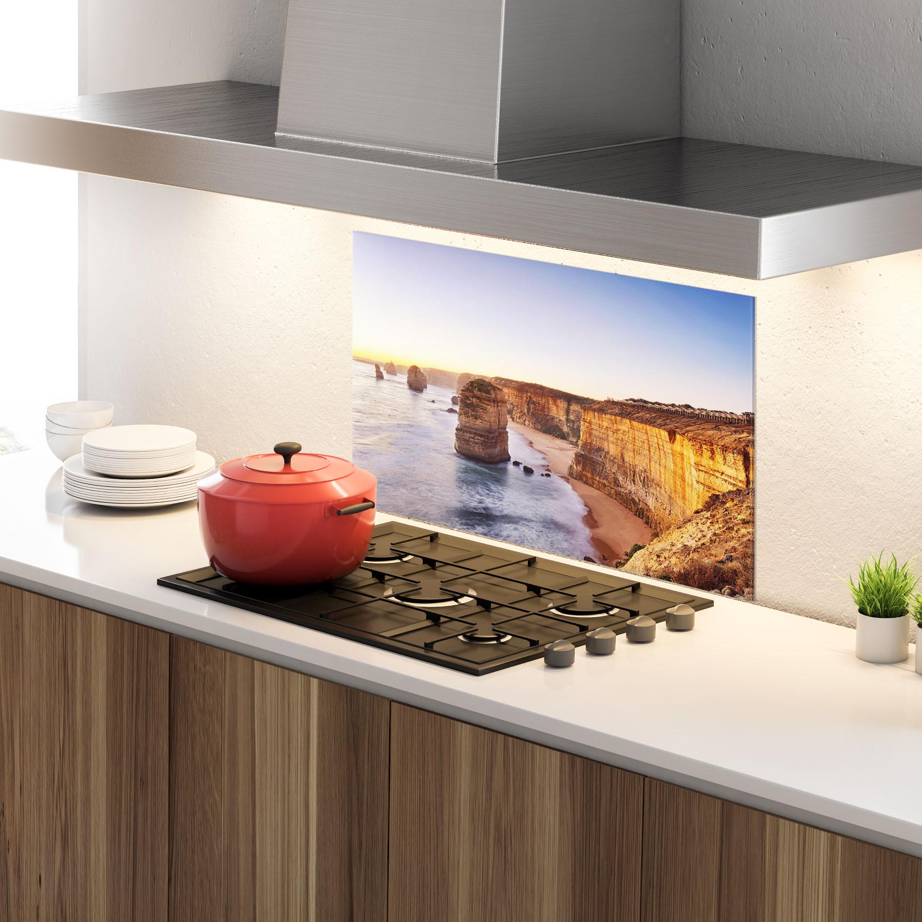 Küchenrückwand Glas Victoria Port mockup 4