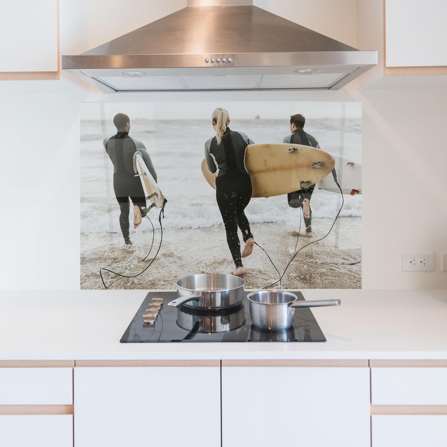 Küchenrückwand Glas Australian Beach mockup 5