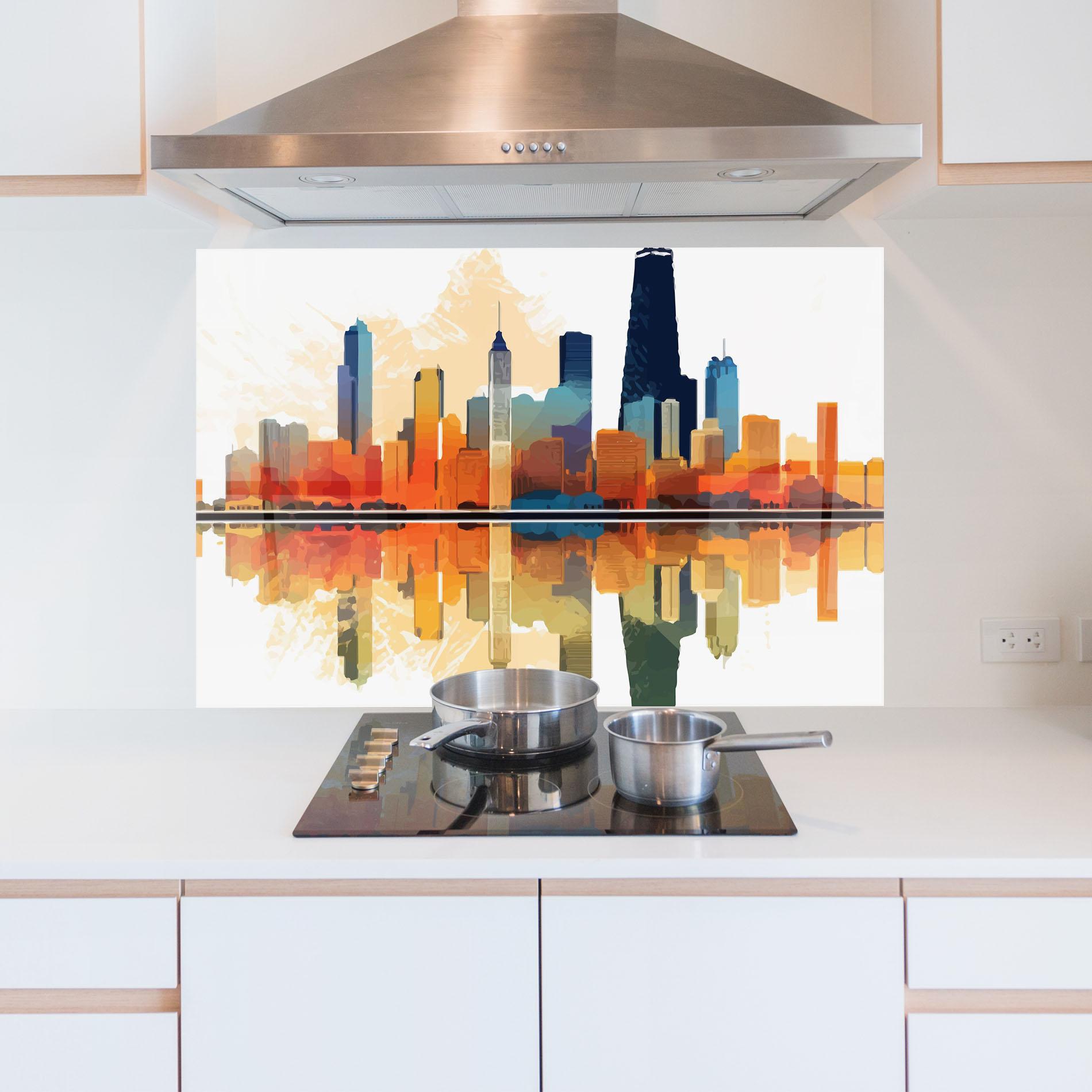 Küchenrückwand Glas Australian River mockup 5