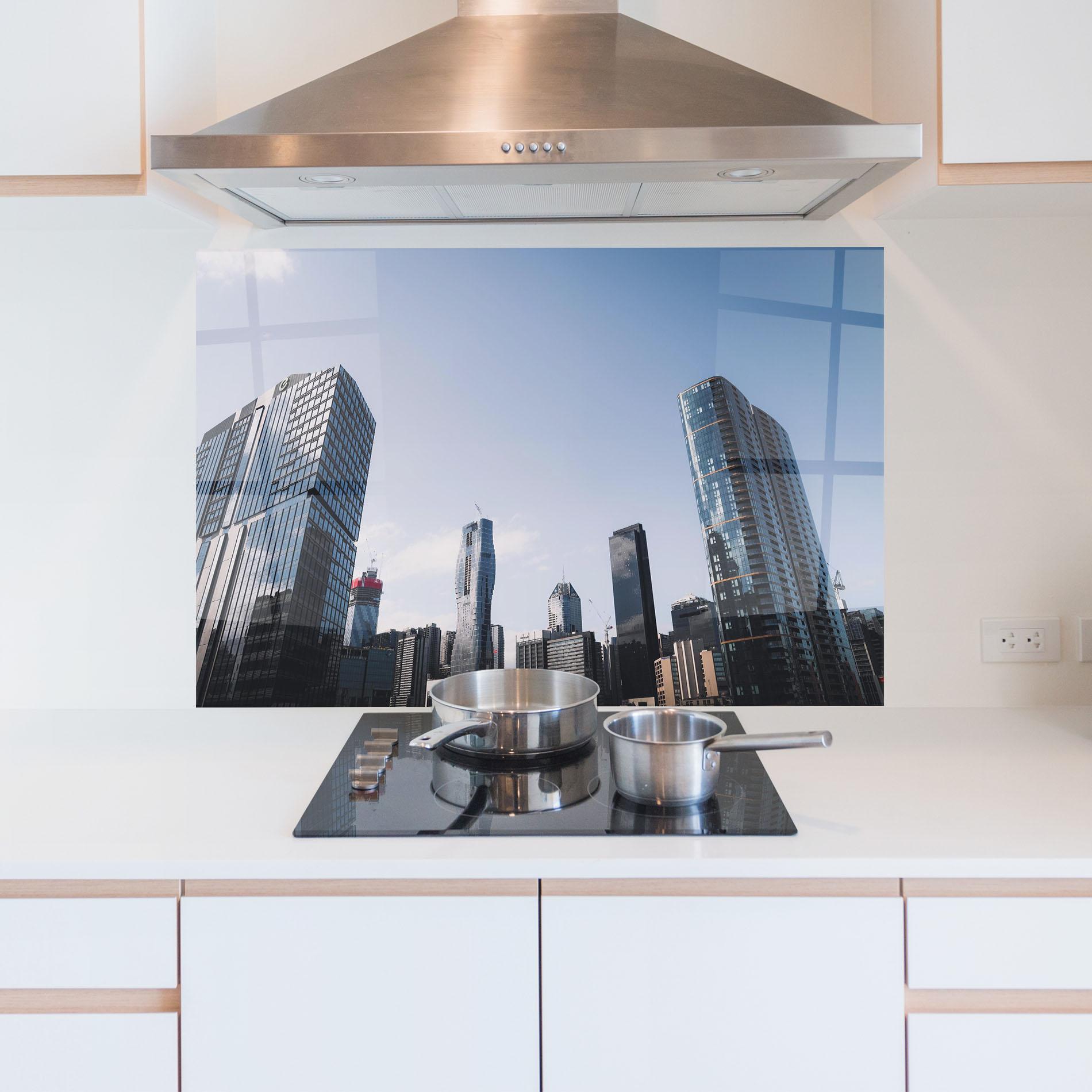 Küchenrückwand Glas Business Building mockup 5