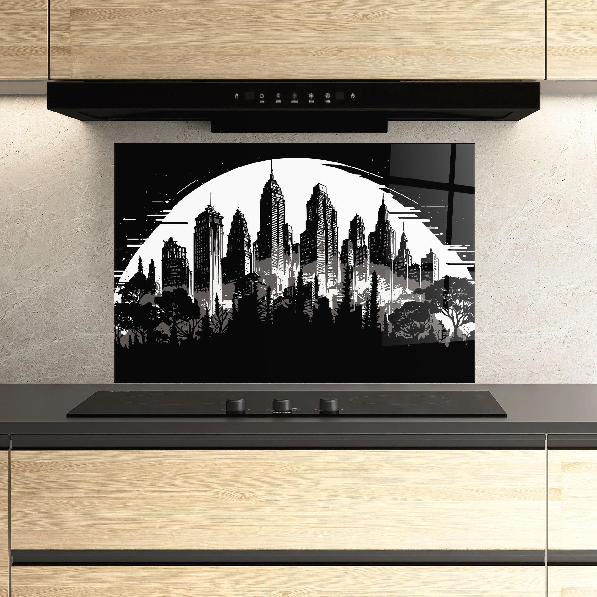 Küchenrückwand Glas Australia Moon mockup 3