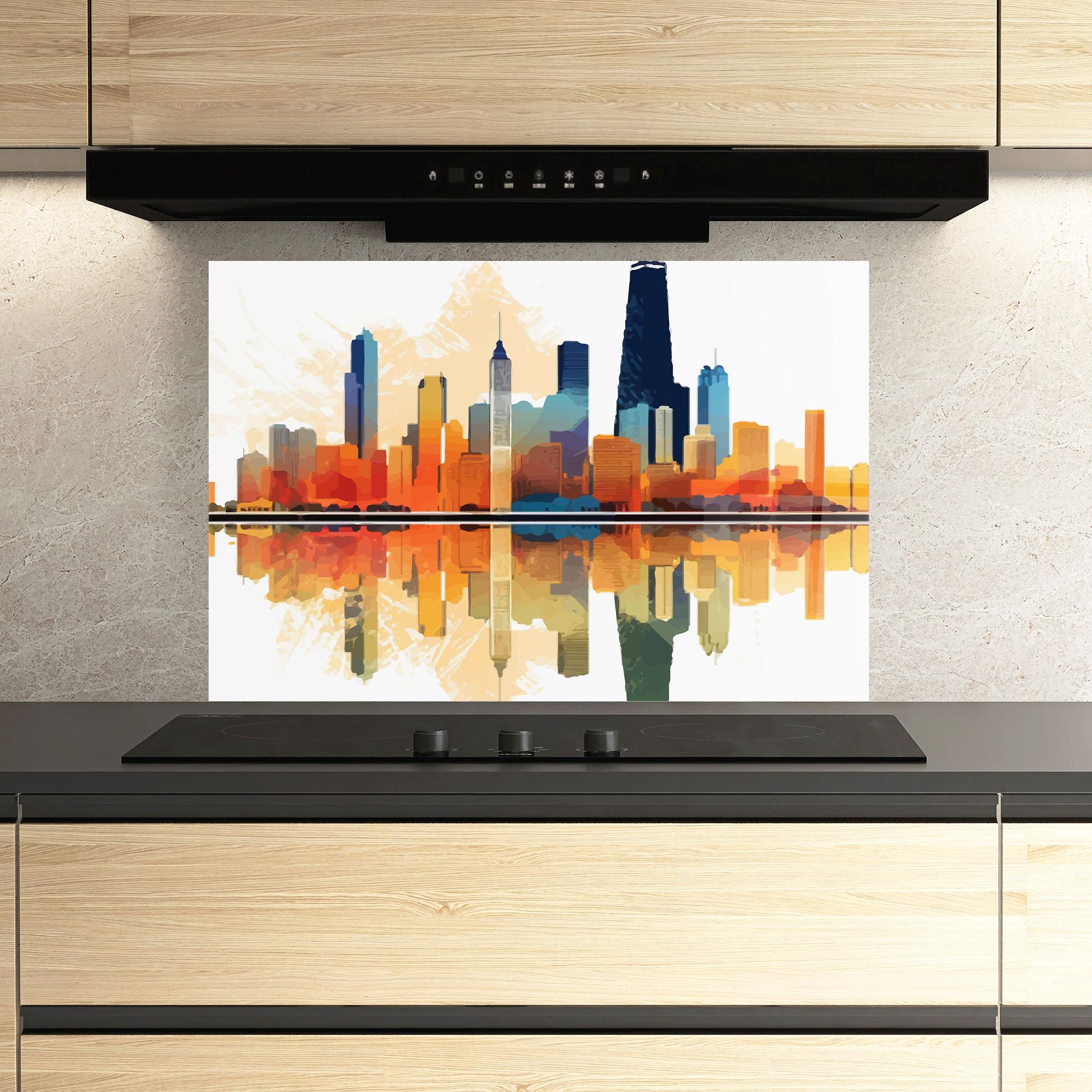 Küchenrückwand Glas Australian River mockup 3