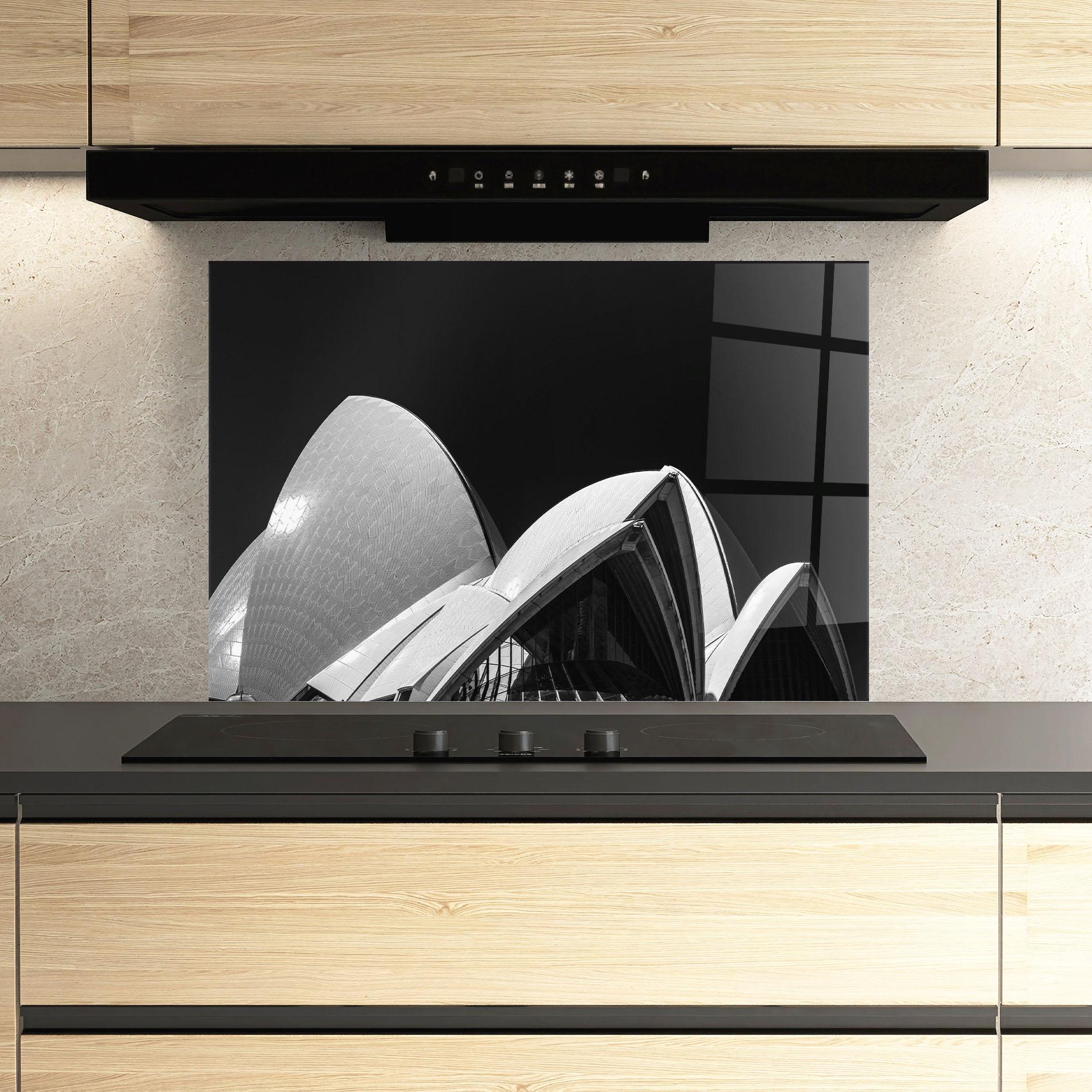 Küchenrückwand Glas Opera House Close Up mockup 3