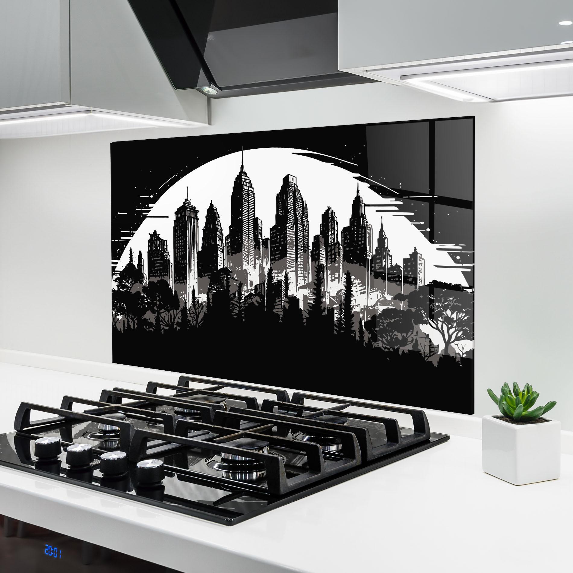 Küchenrückwand Glas Australia Moon mockup 6