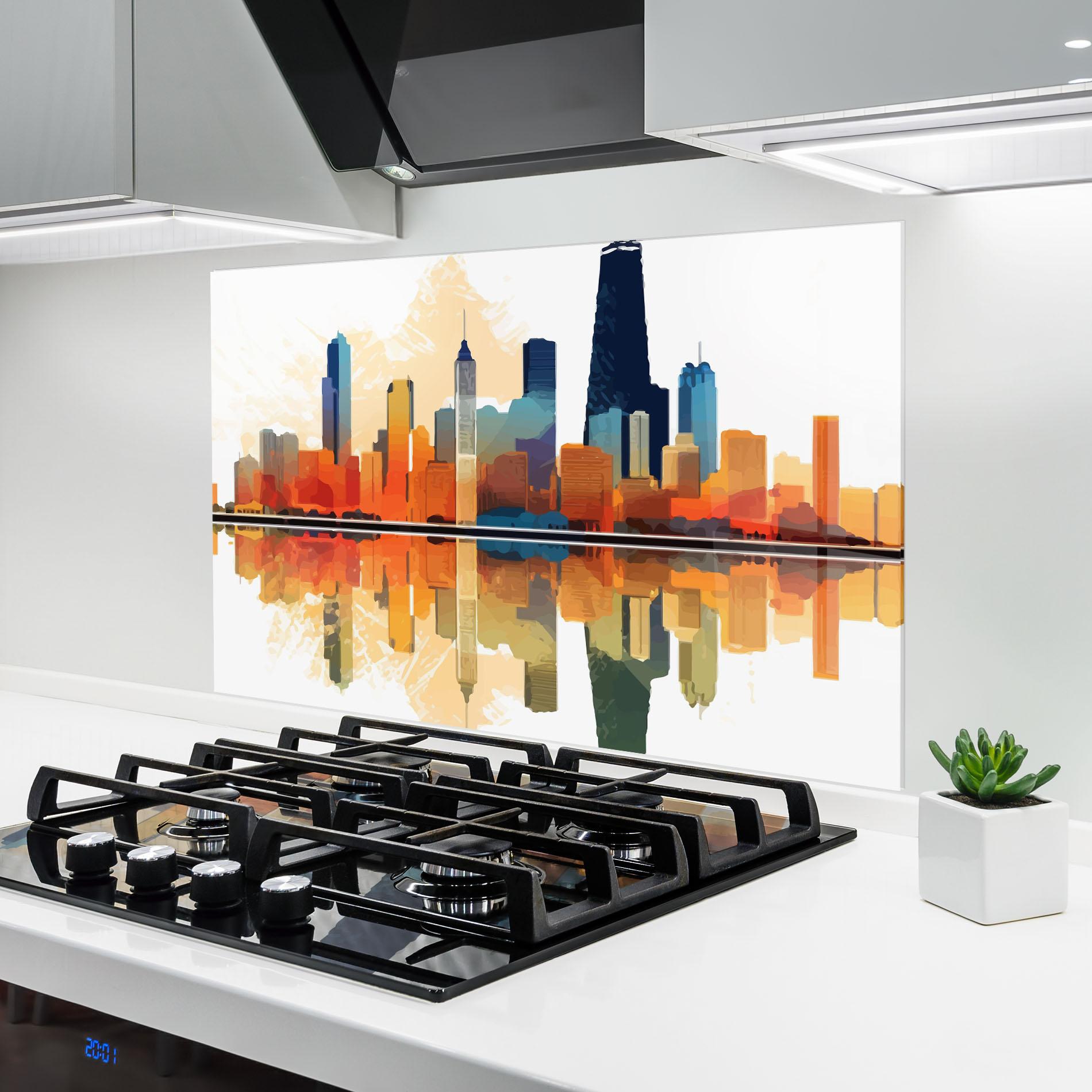 Küchenrückwand Glas Australian River mockup 6