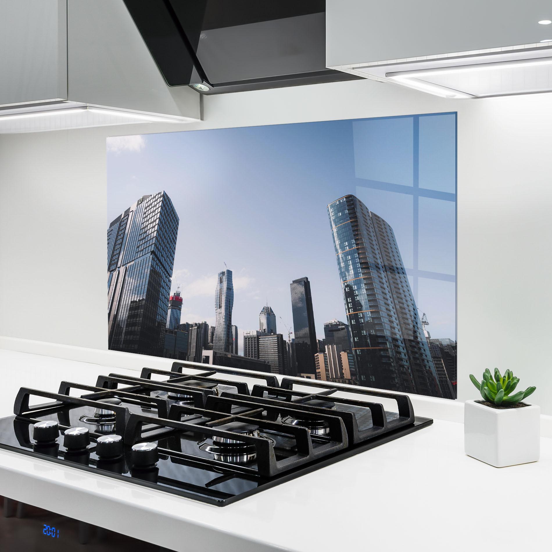 Küchenrückwand Glas Business Building mockup 6