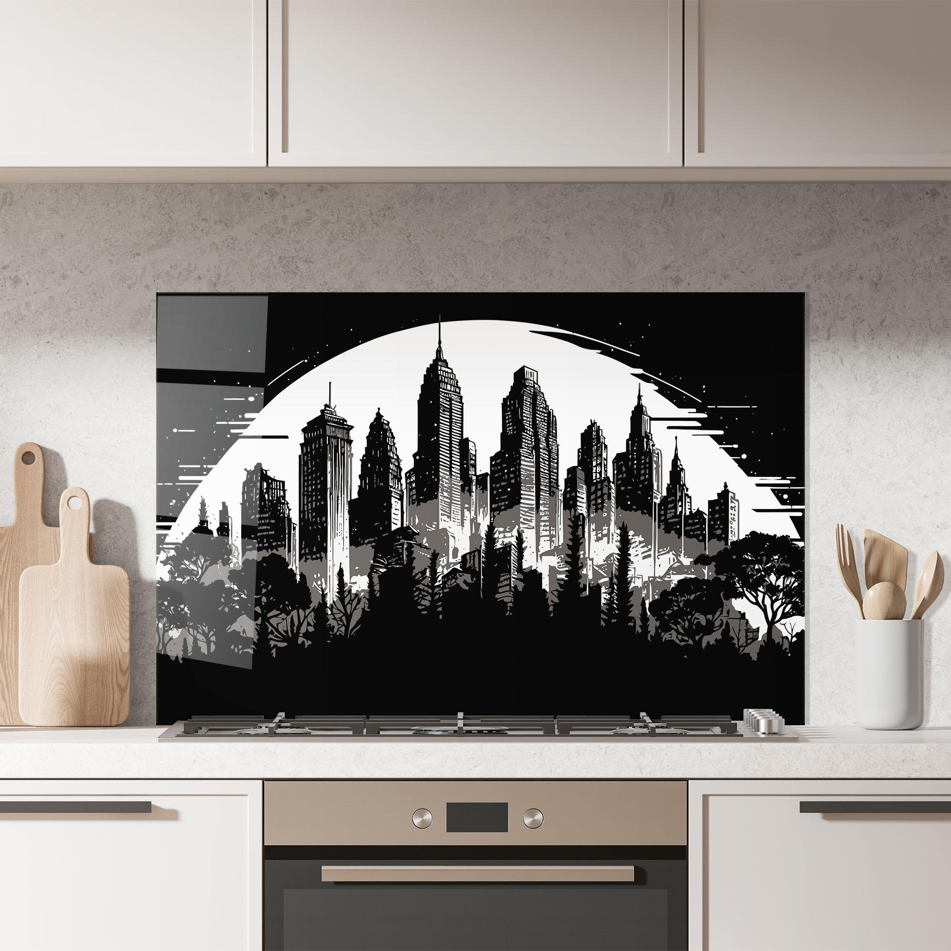 Küchenrückwand Glas Australia Moon mockup 7