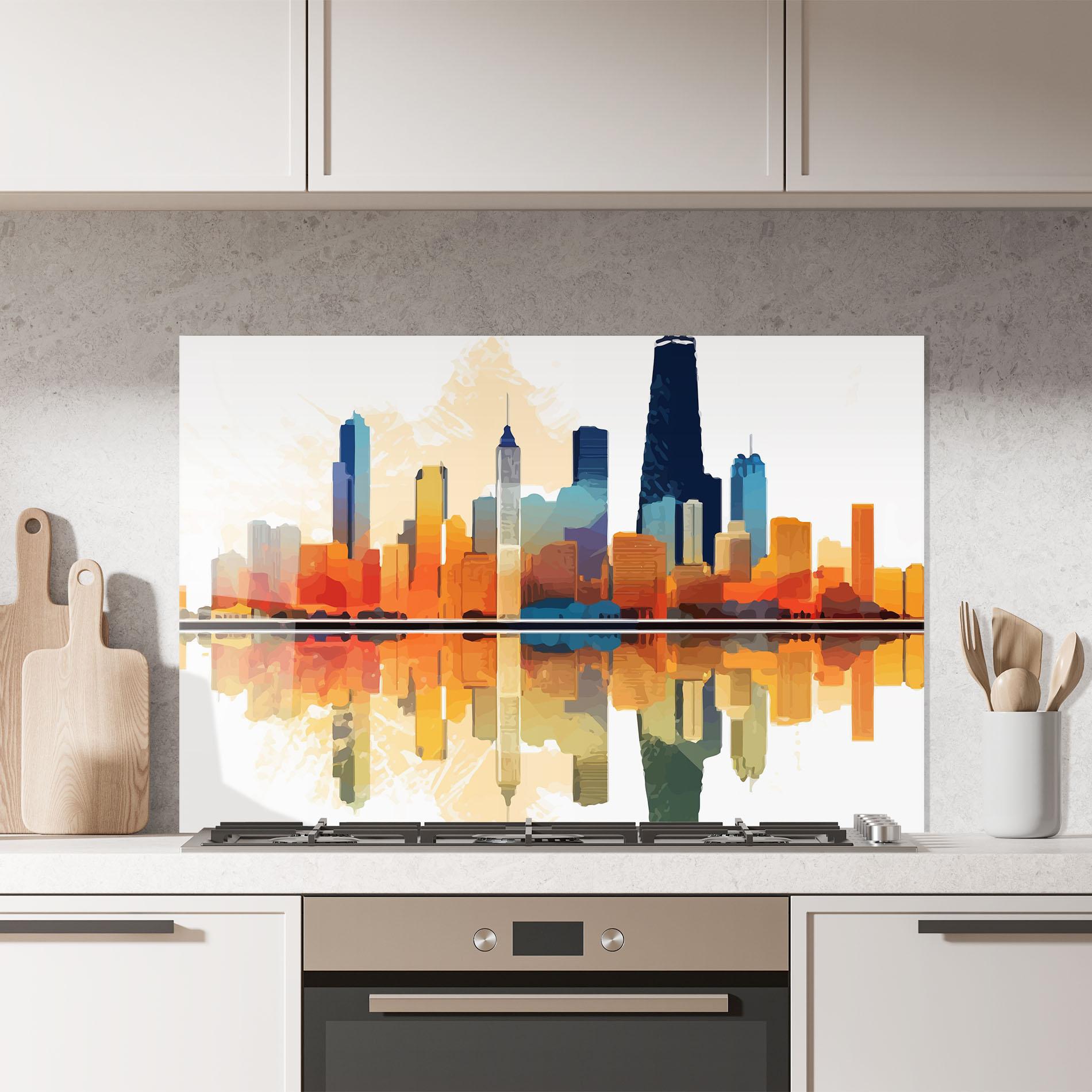 Küchenrückwand Glas Australian River mockup 7