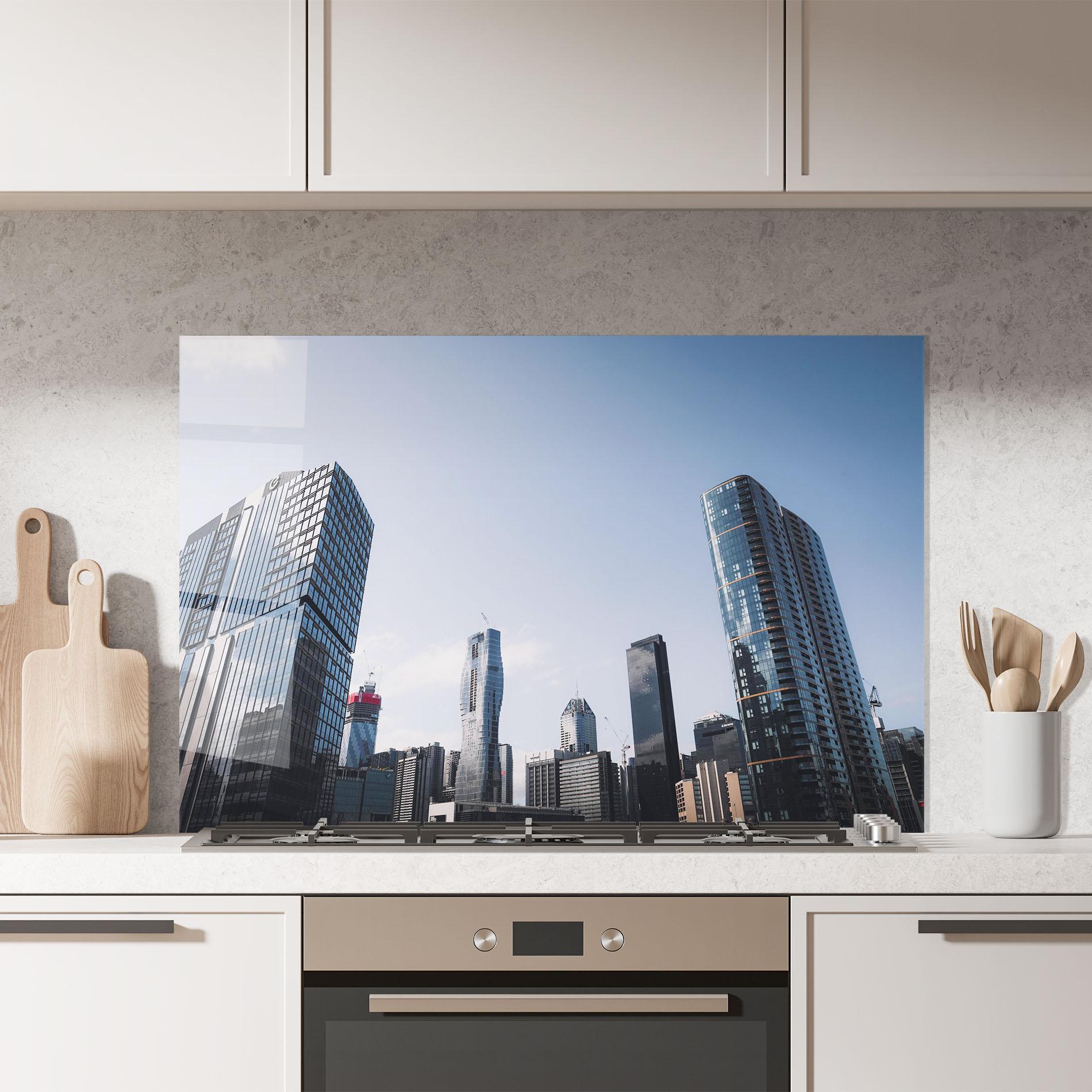 Küchenrückwand Glas Business Building mockup 7