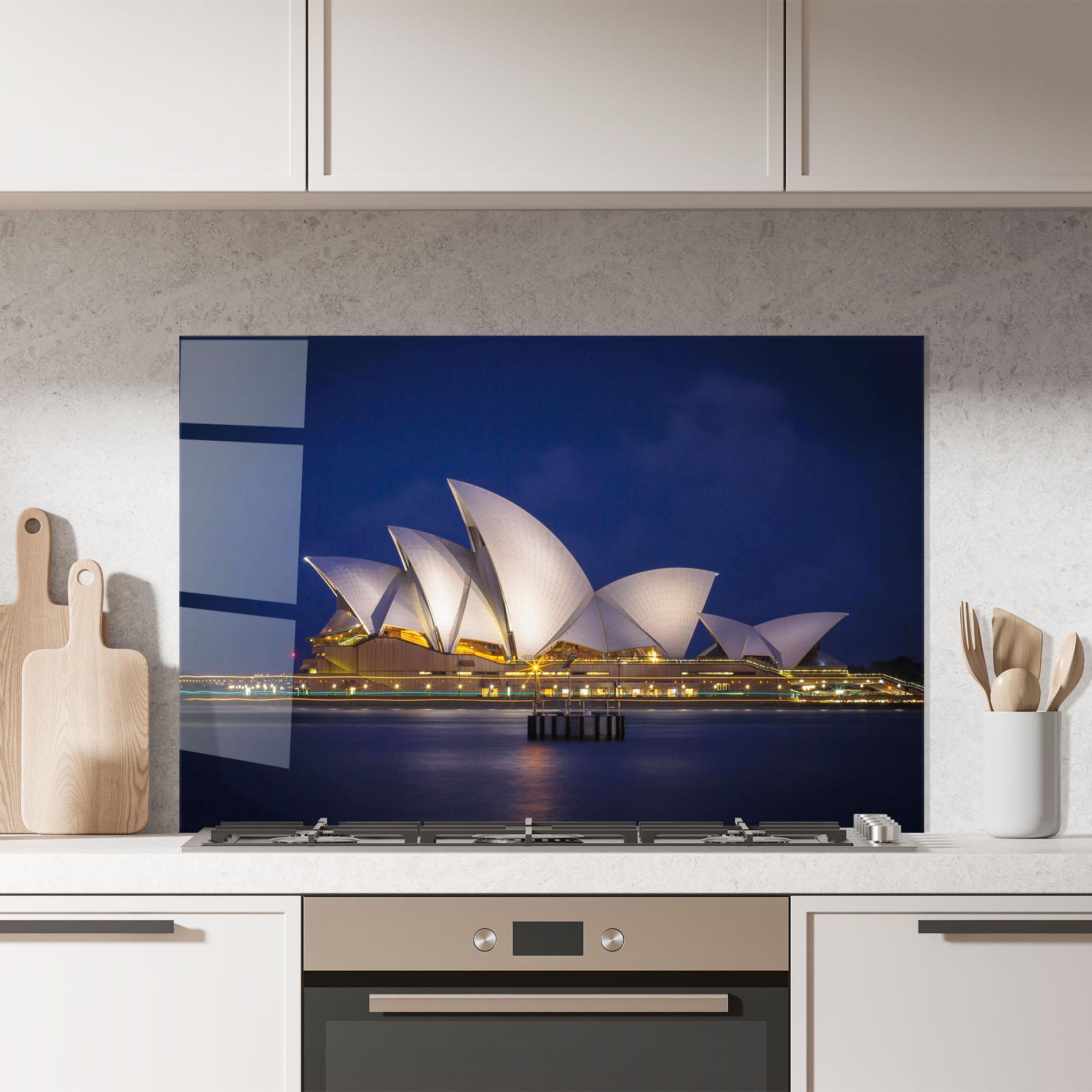 Küchenrückwand Glas Opera House View mockup 7
