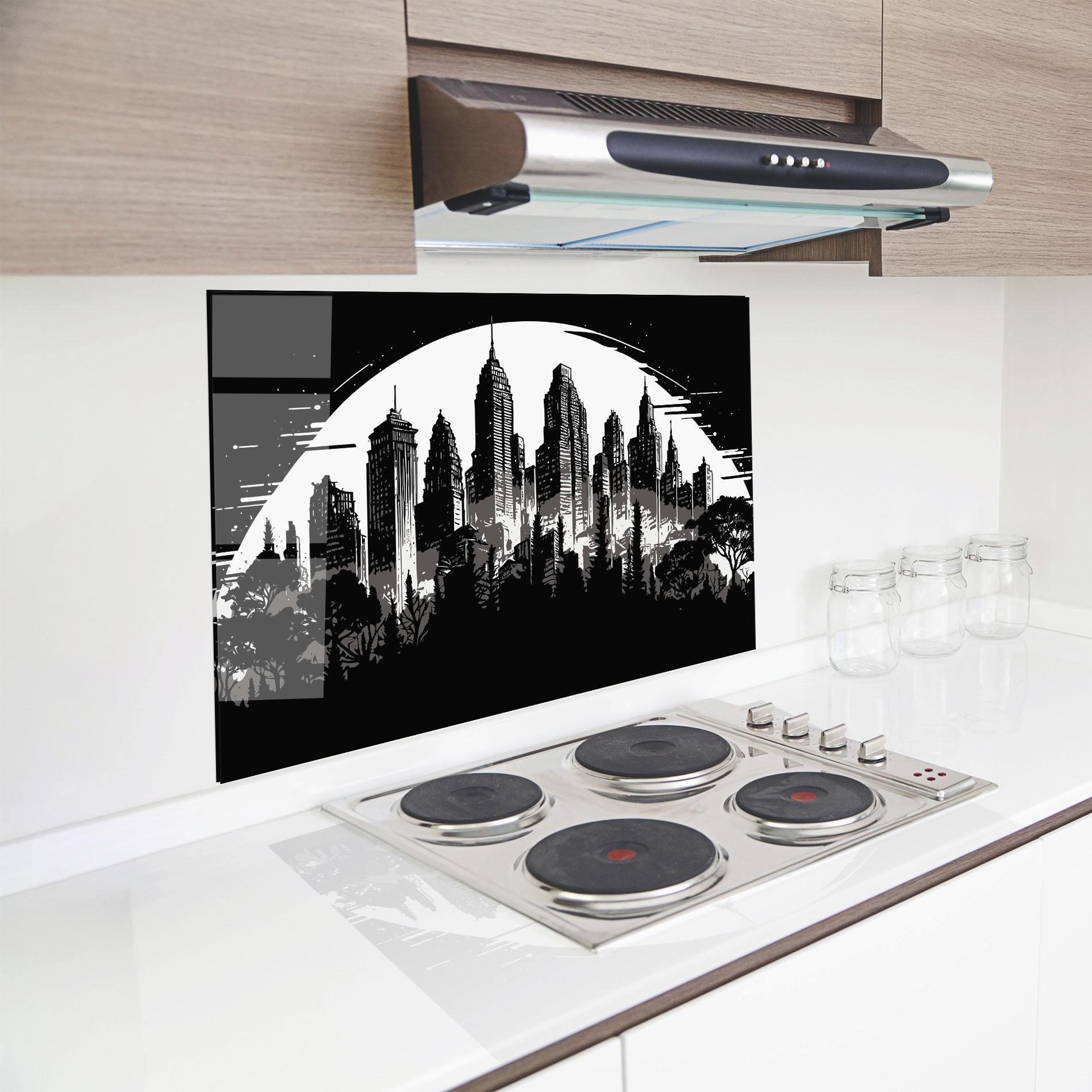 Küchenrückwand Glas Australia Moon mockup 8