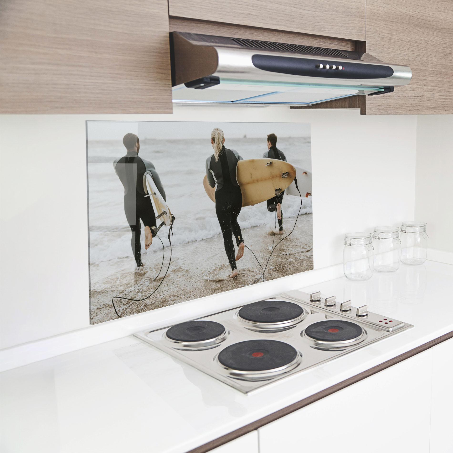 Küchenrückwand Glas Australian Beach mockup 8