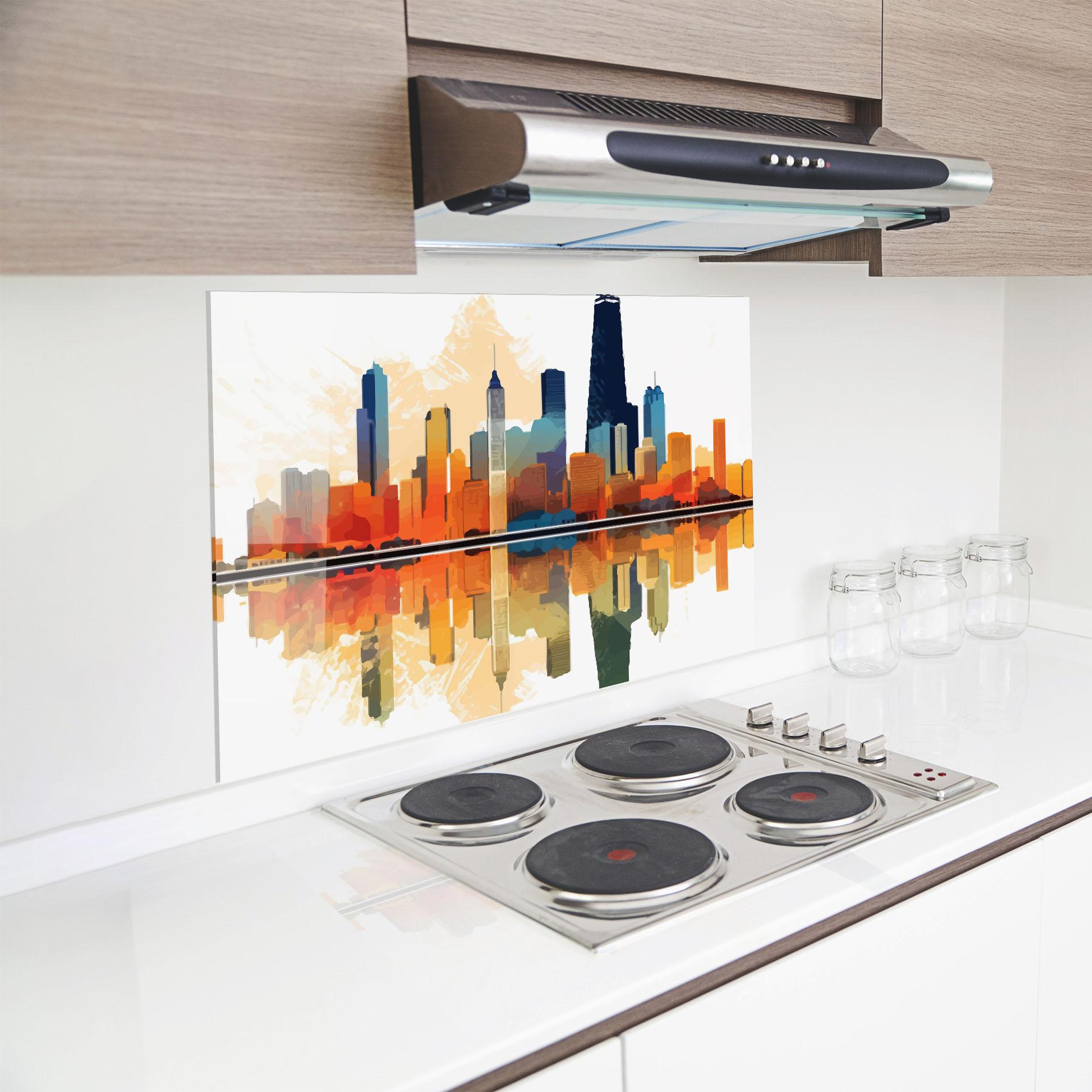 Küchenrückwand Glas Australian River mockup 8