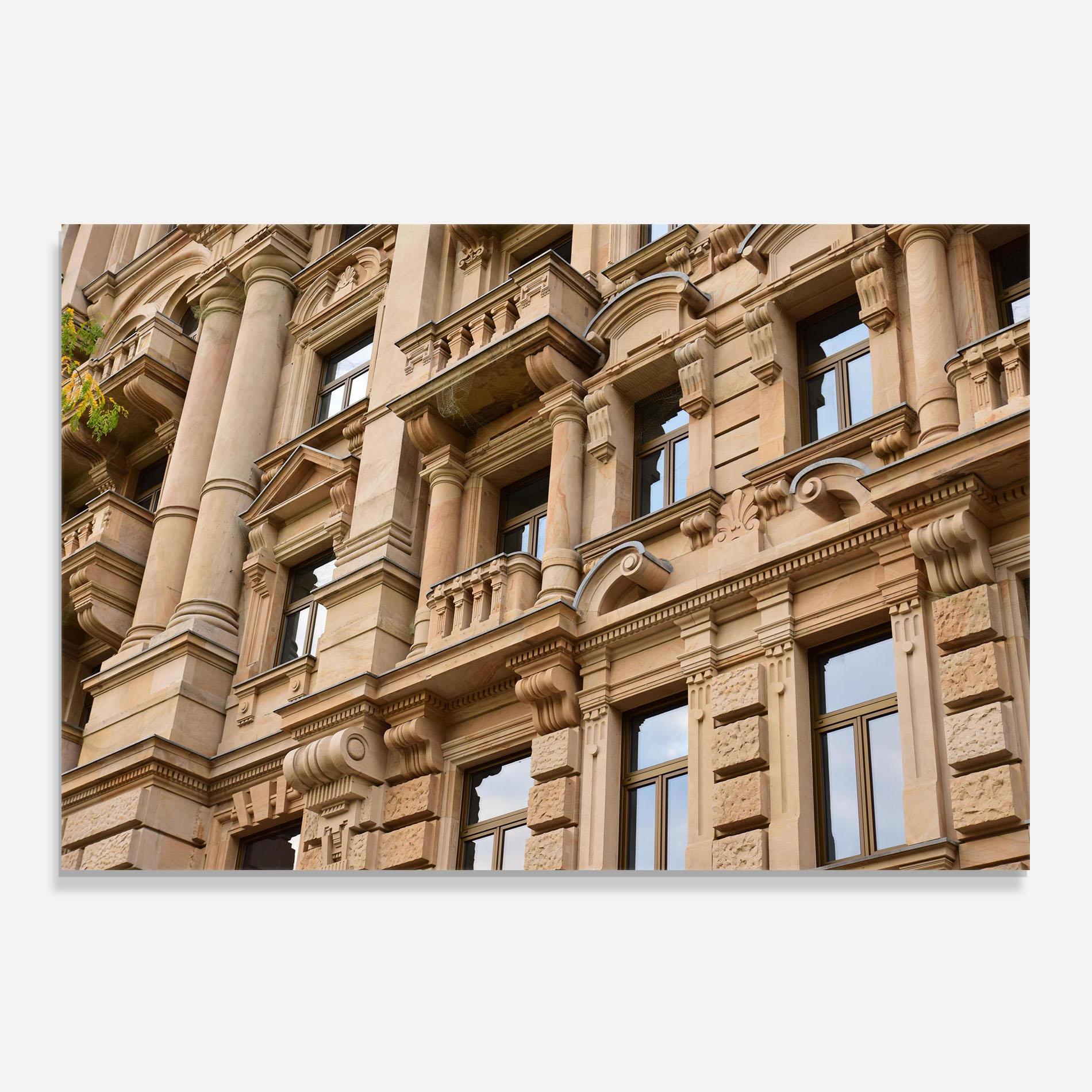 Küchenrückwand Glas Frankfurt Building mockup 0