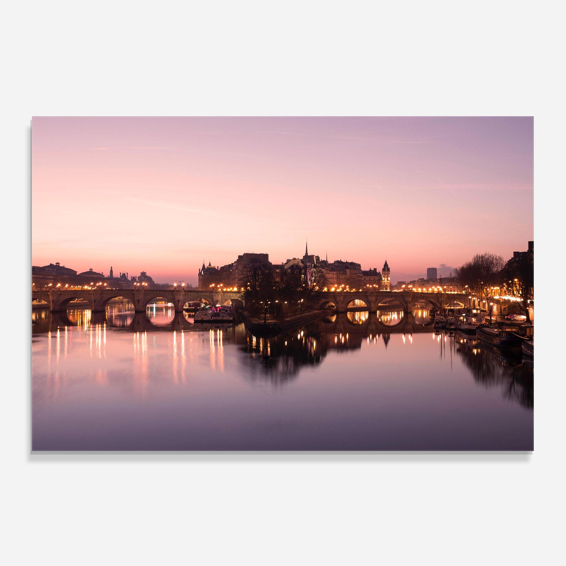 Küchenrückwand Glas Seine River mockup 0