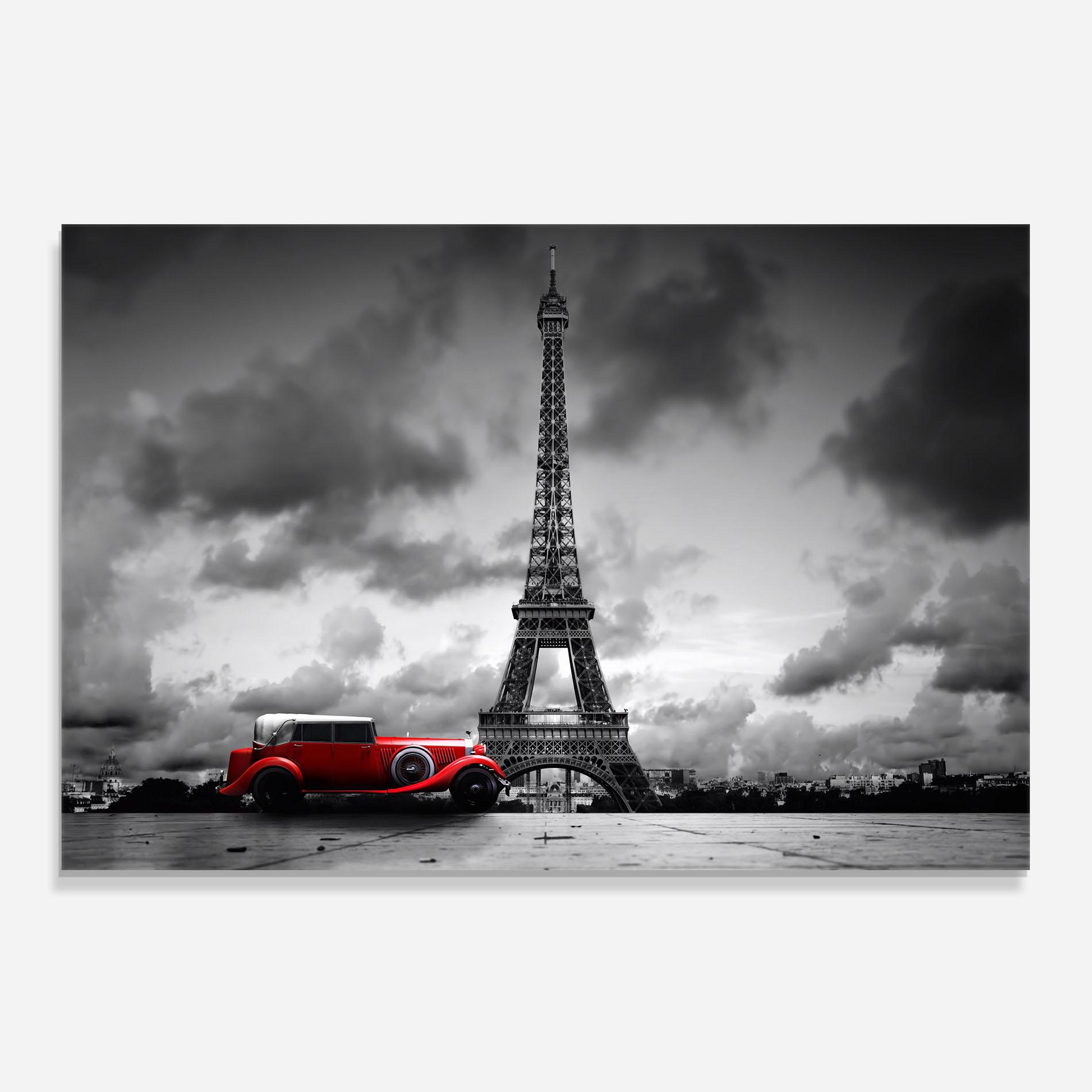 Küchenrückwand Glas Vintage Paris mockup 0