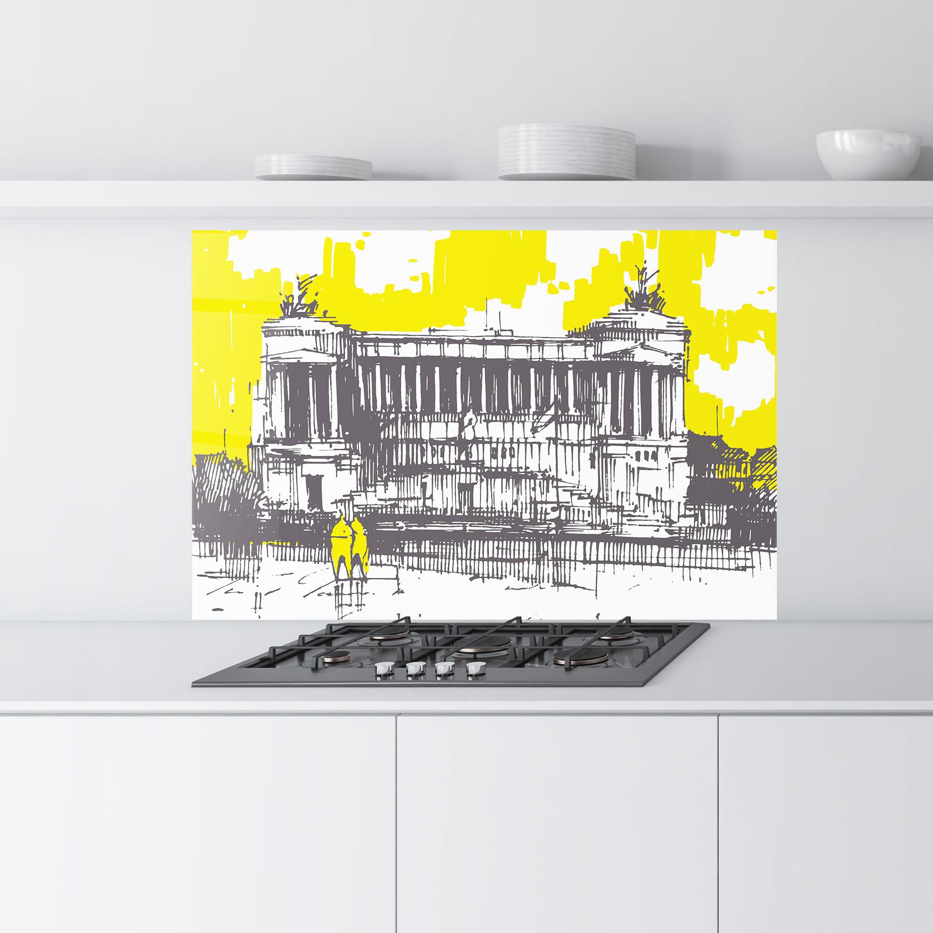 Küchenrückwand Glas Altare Della Patria mockup 9