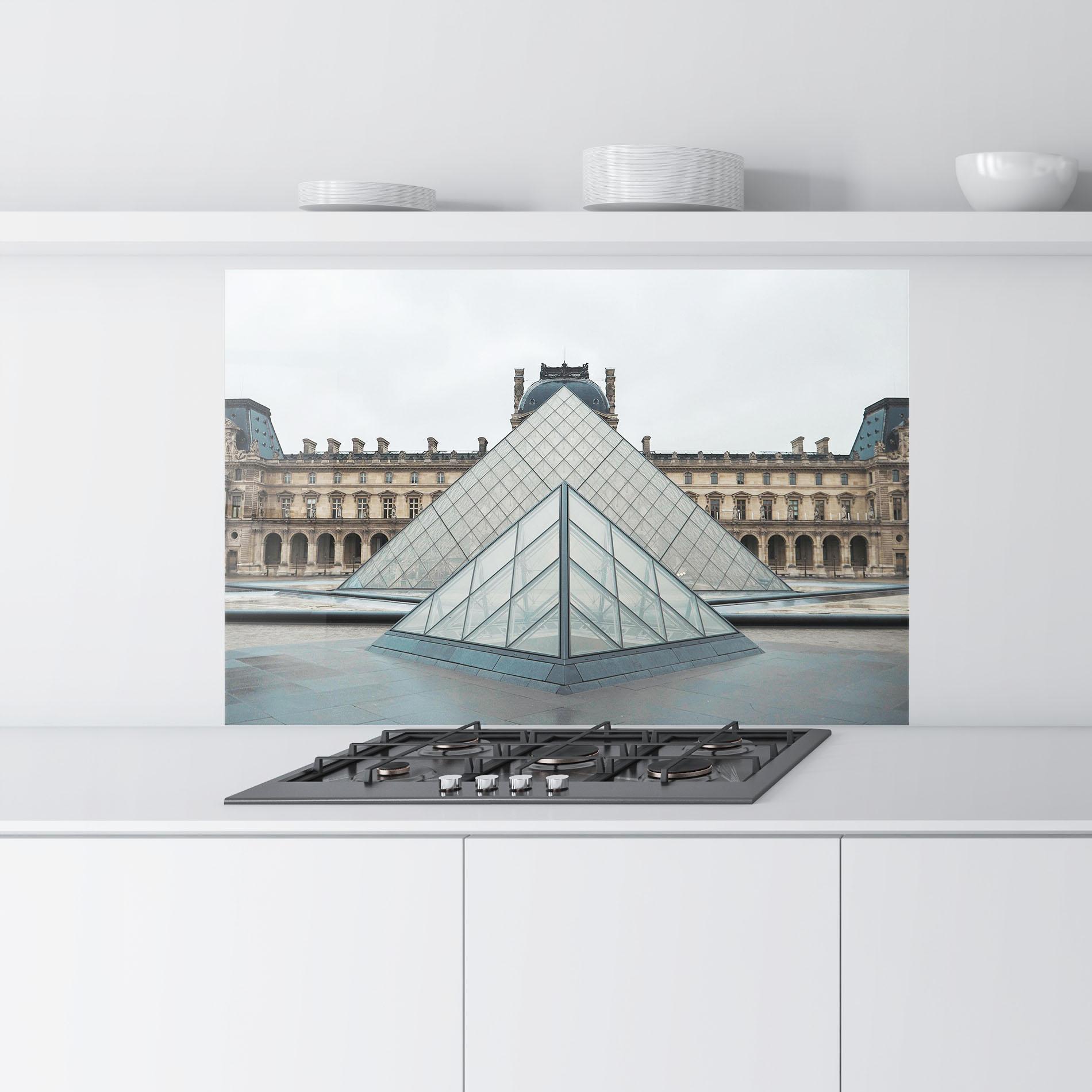 Küchenrückwand Glas Beautiful Louvre mockup 9