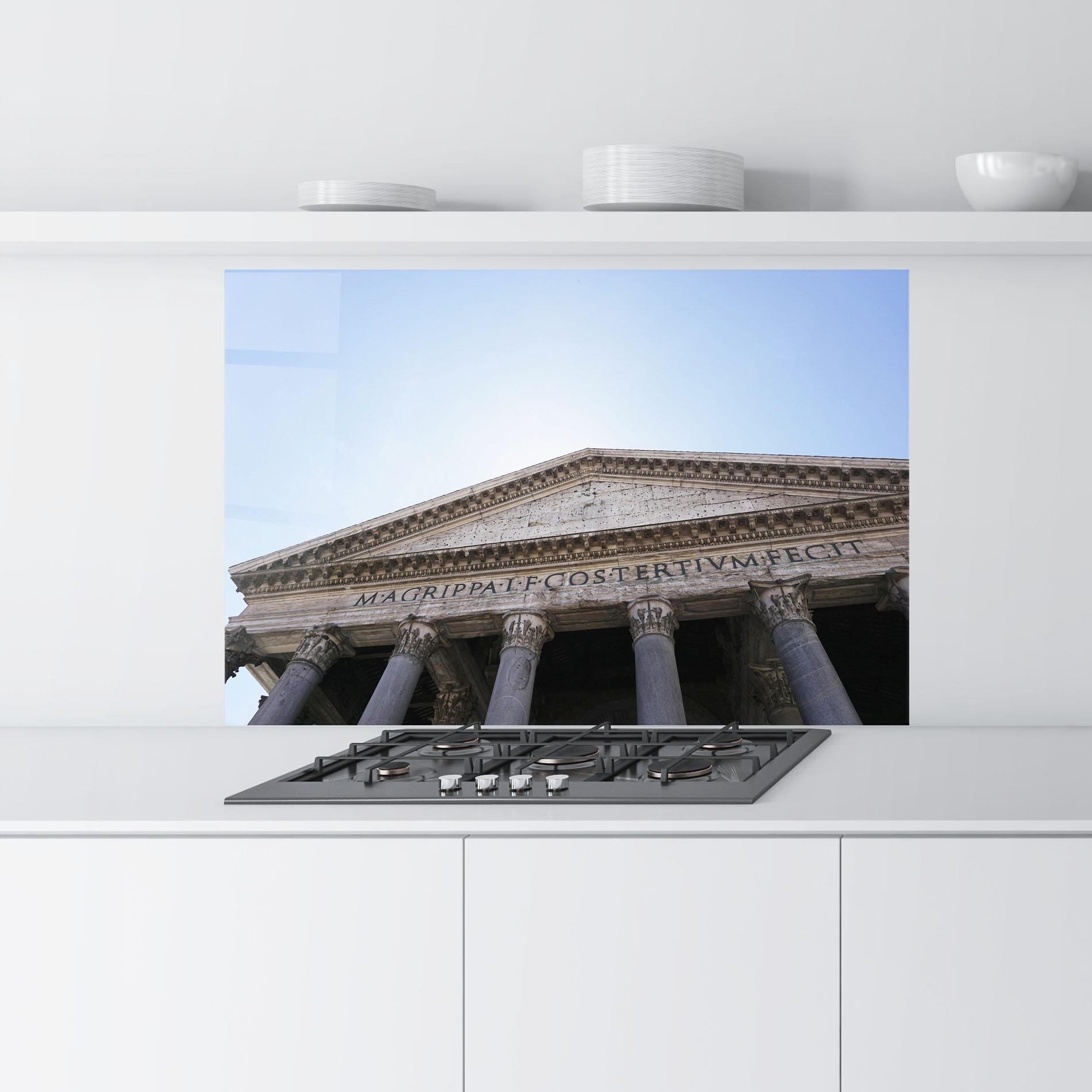 Küchenrückwand Glas Daylight Roman Pantheon mockup 9