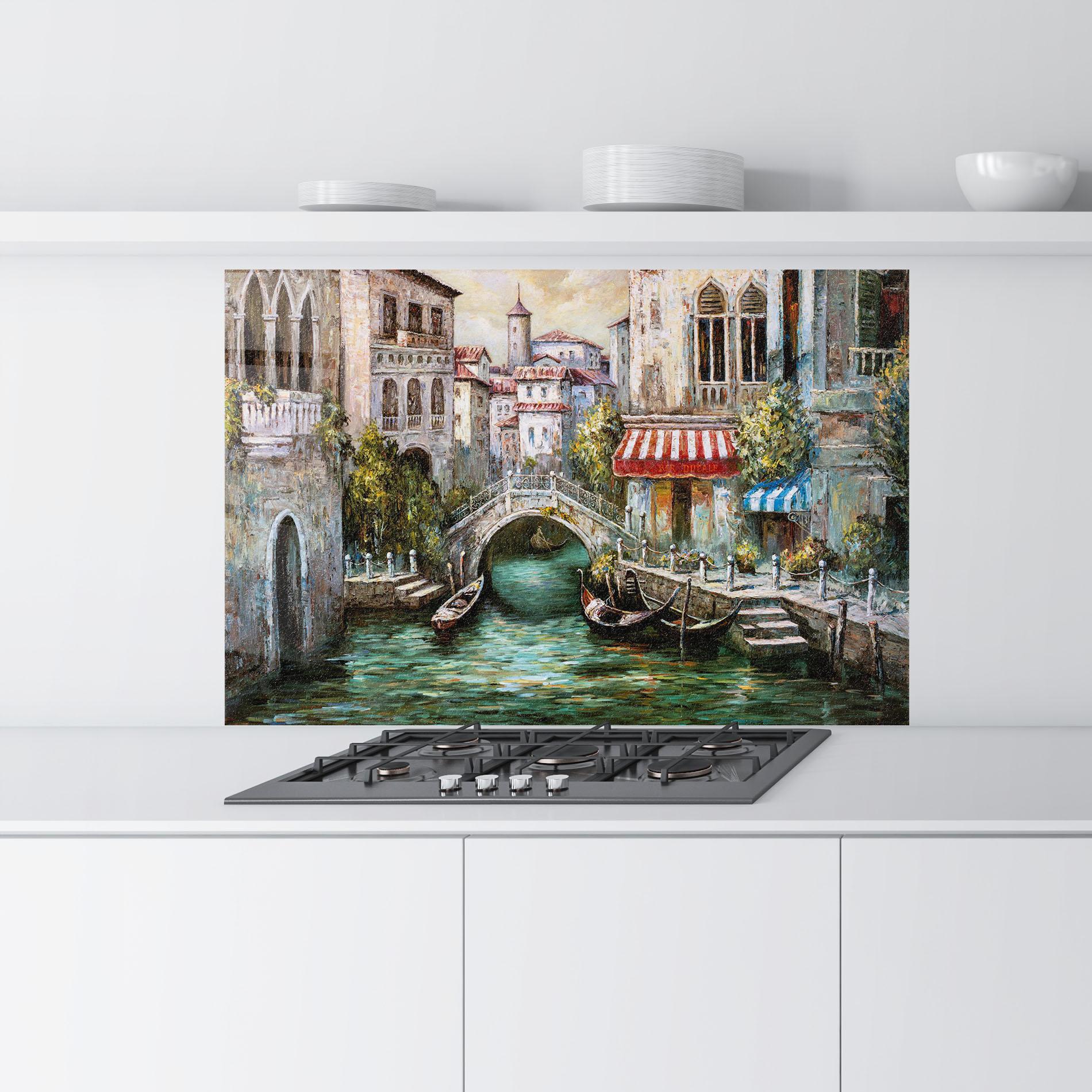 Küchenrückwand Glas Venice Colors mockup 9