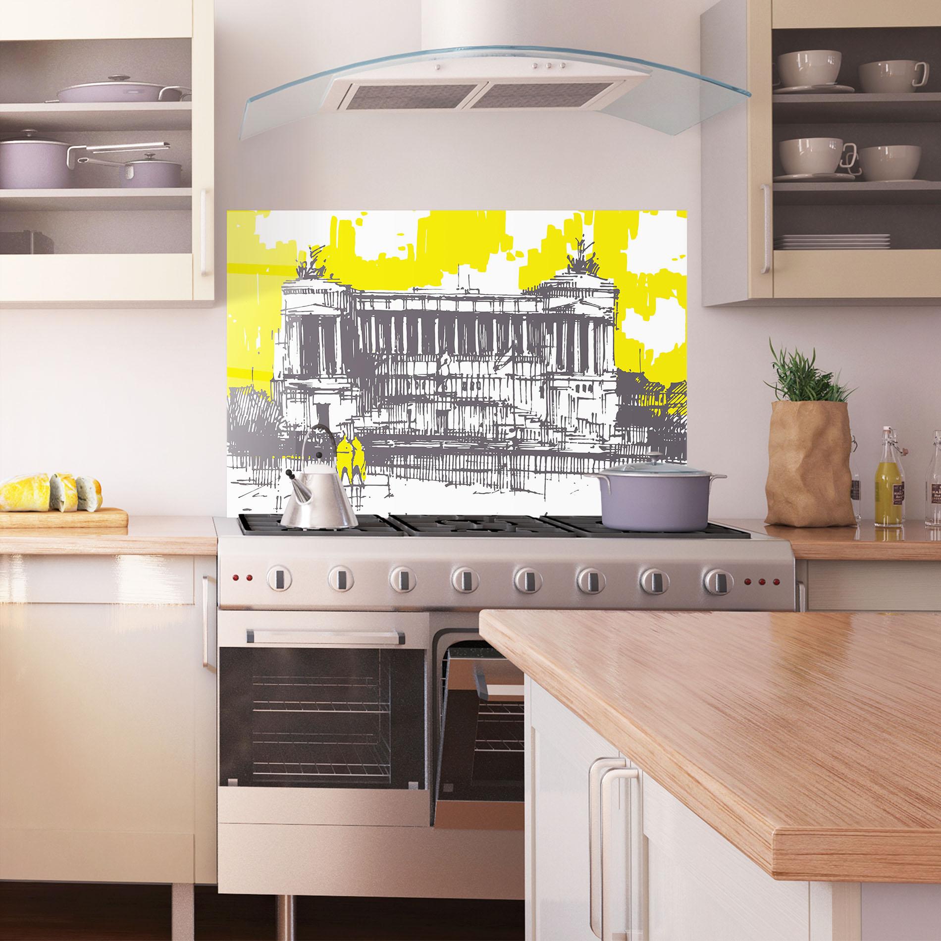Küchenrückwand Glas Altare Della Patria mockup 1