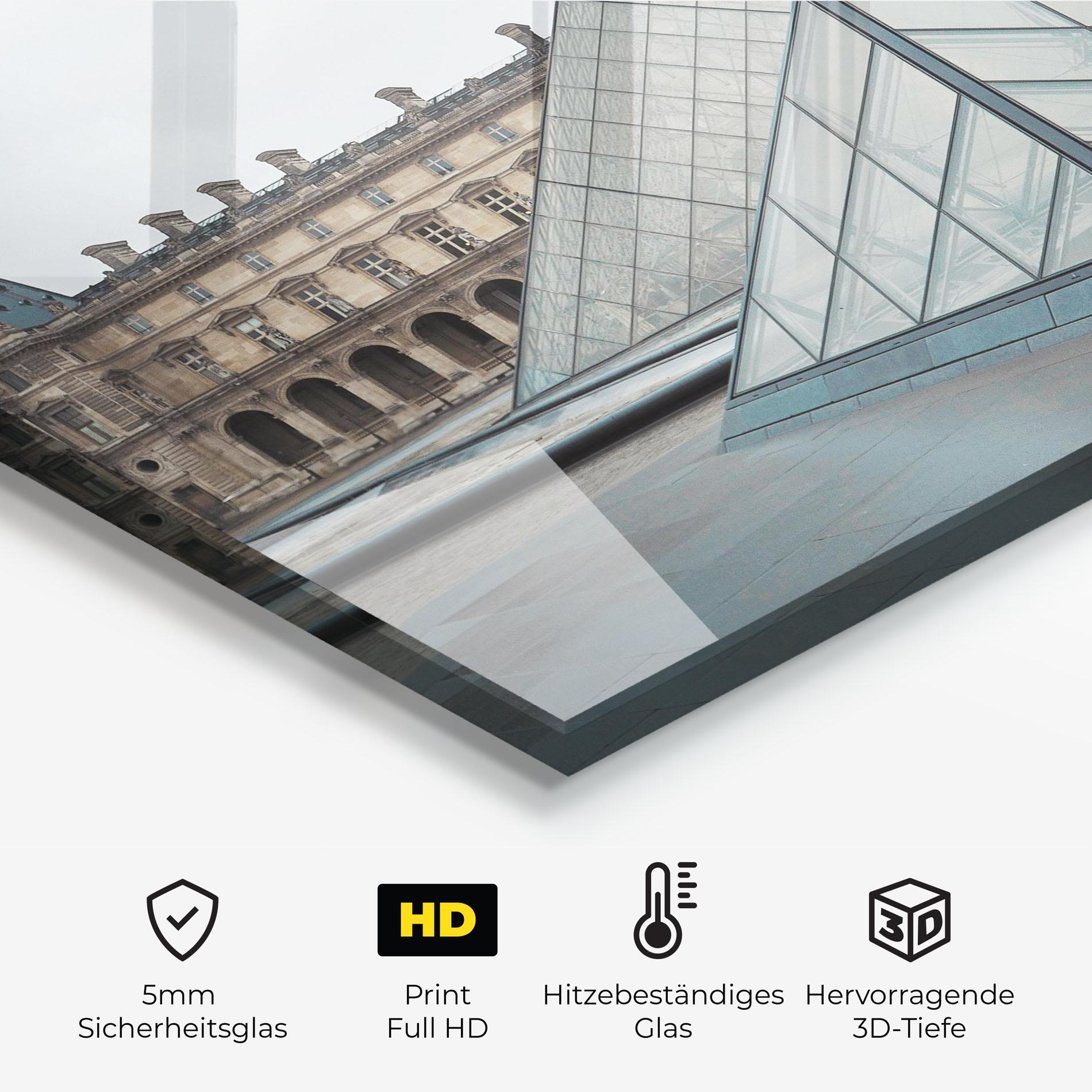 Küchenrückwand Glas Beautiful Louvre mockup 2