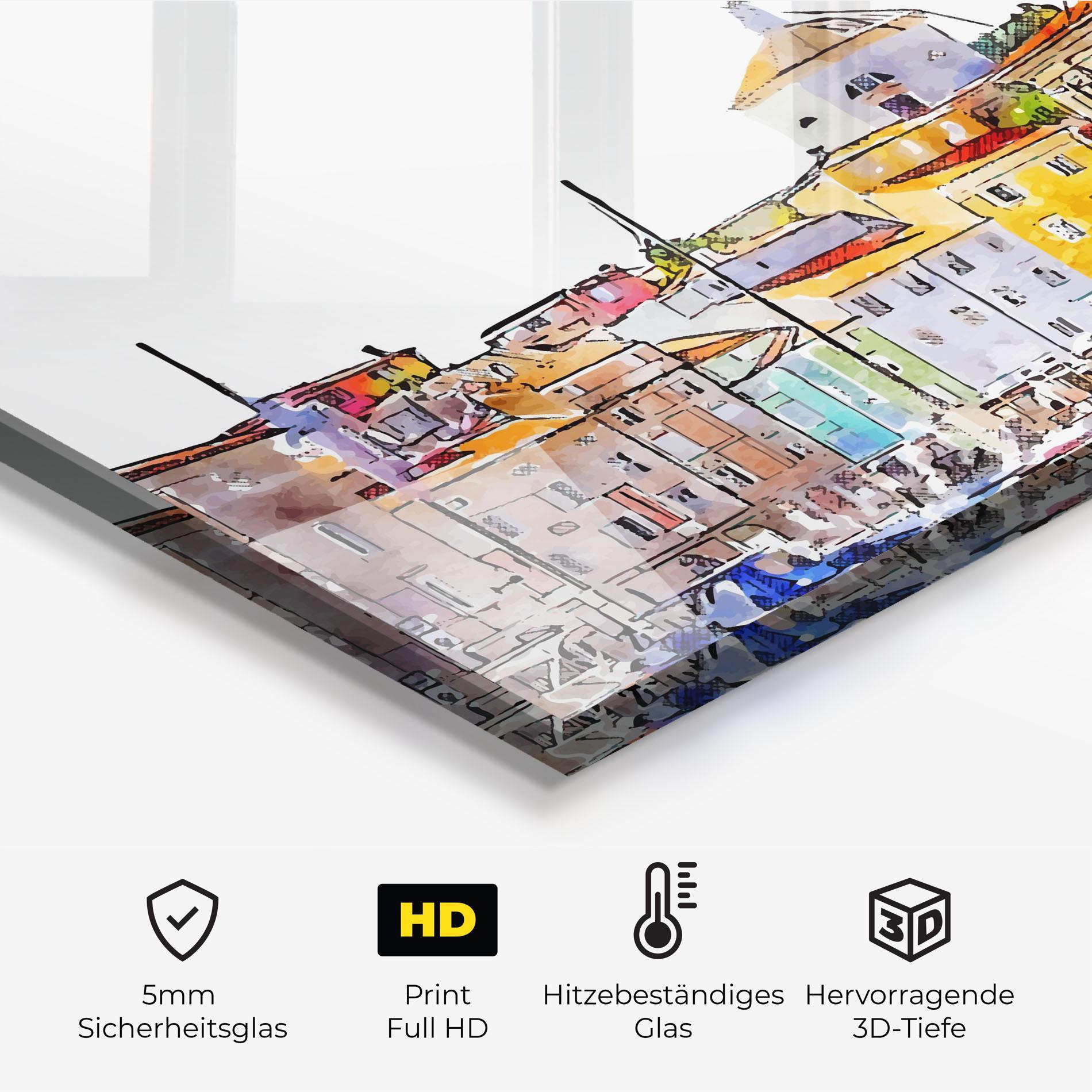 Küchenrückwand Glas Piran Slovenia mockup 2