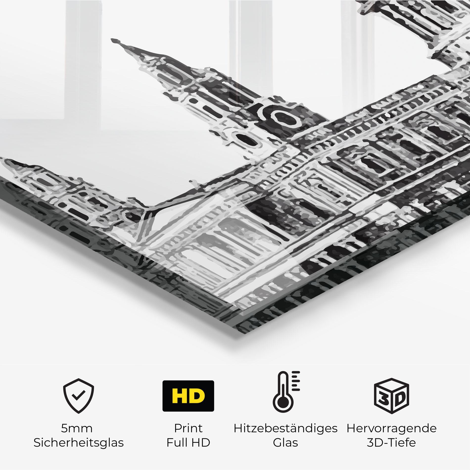 Küchenrückwand Glas St Paul Cathedral mockup 2