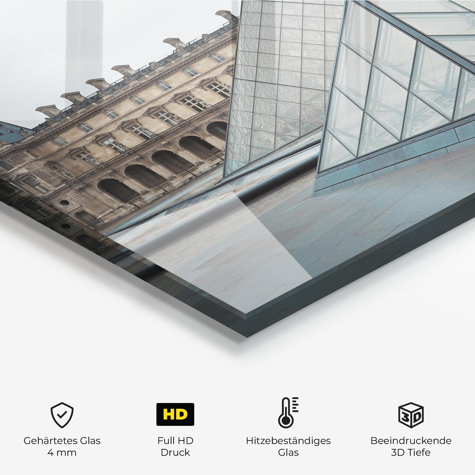 Küchenrückwand Glas Beautiful Louvre mockup 2