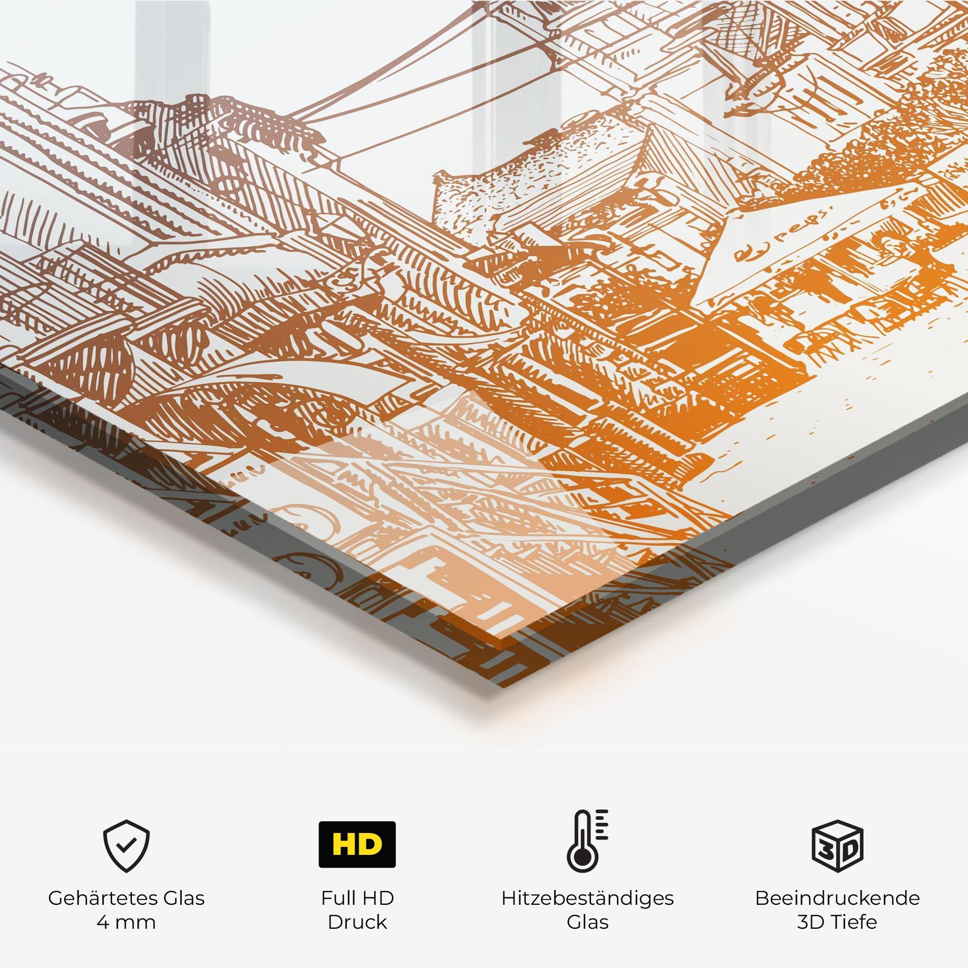 Küchenrückwand Glas Cityscape Ukraine mockup 2