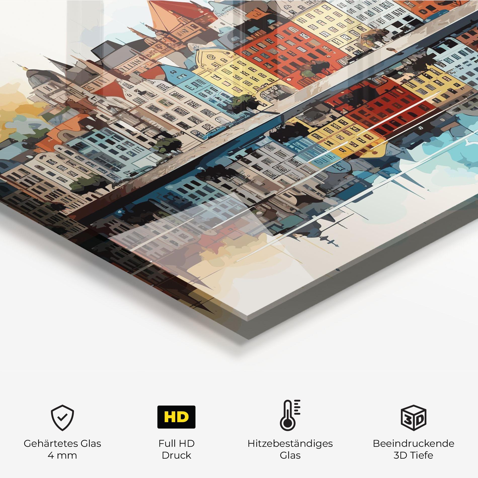 Küchenrückwand Glas German Buildings mockup 2