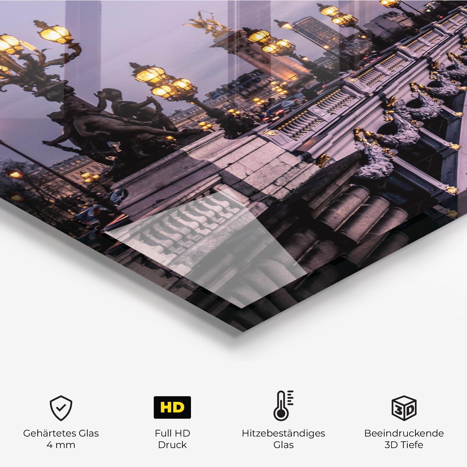 Küchenrückwand Glas Paris Bidge mockup 2