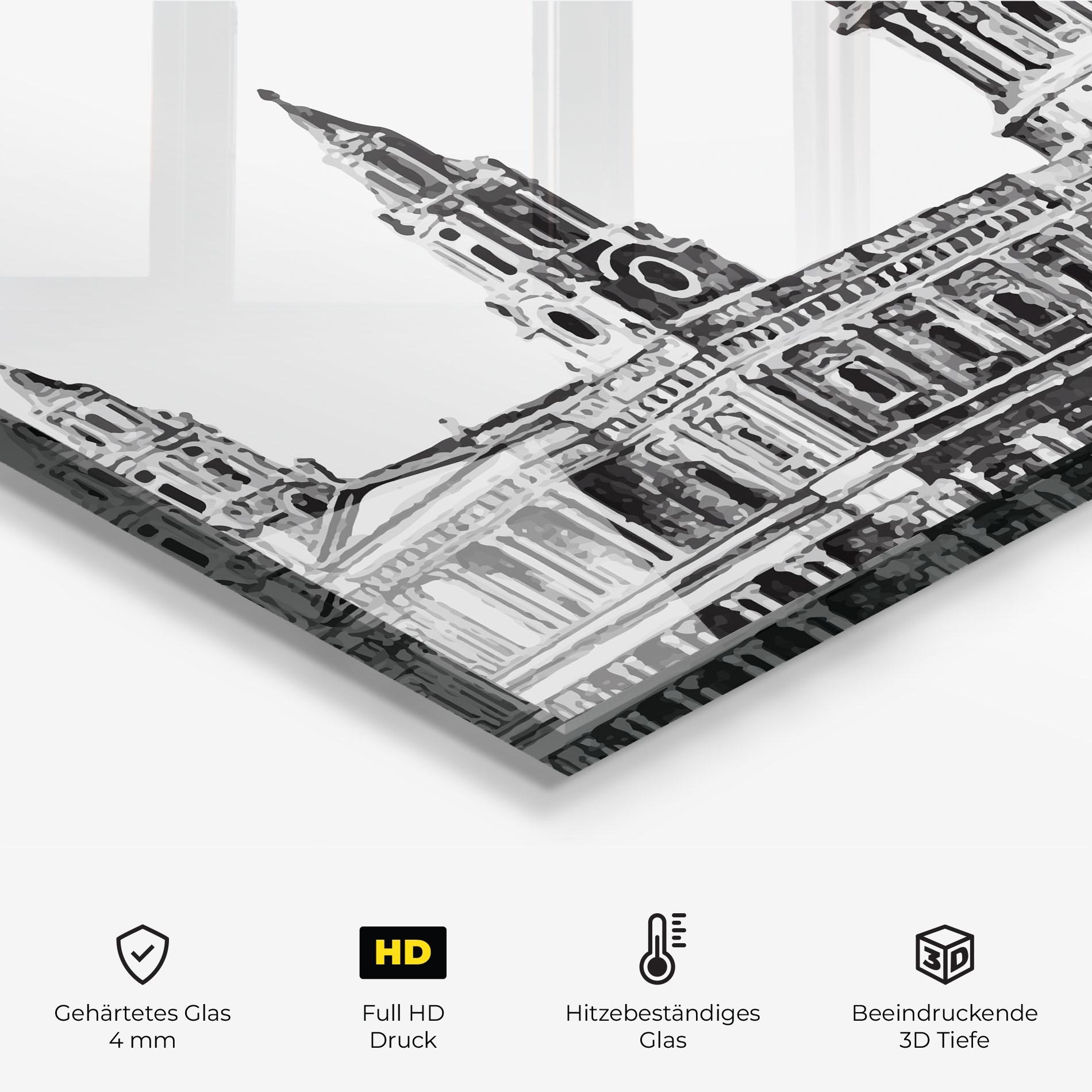 Küchenrückwand Glas St Paul Cathedral mockup 2