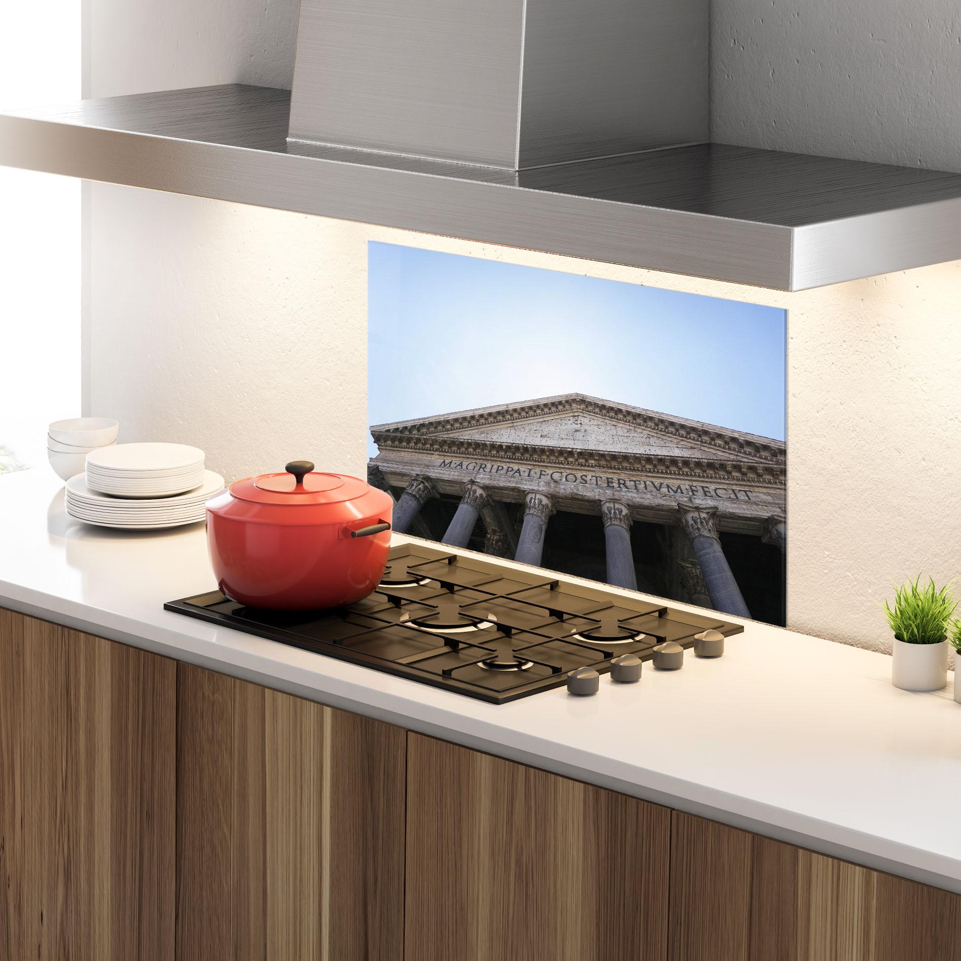 Küchenrückwand Glas Daylight Roman Pantheon mockup 4