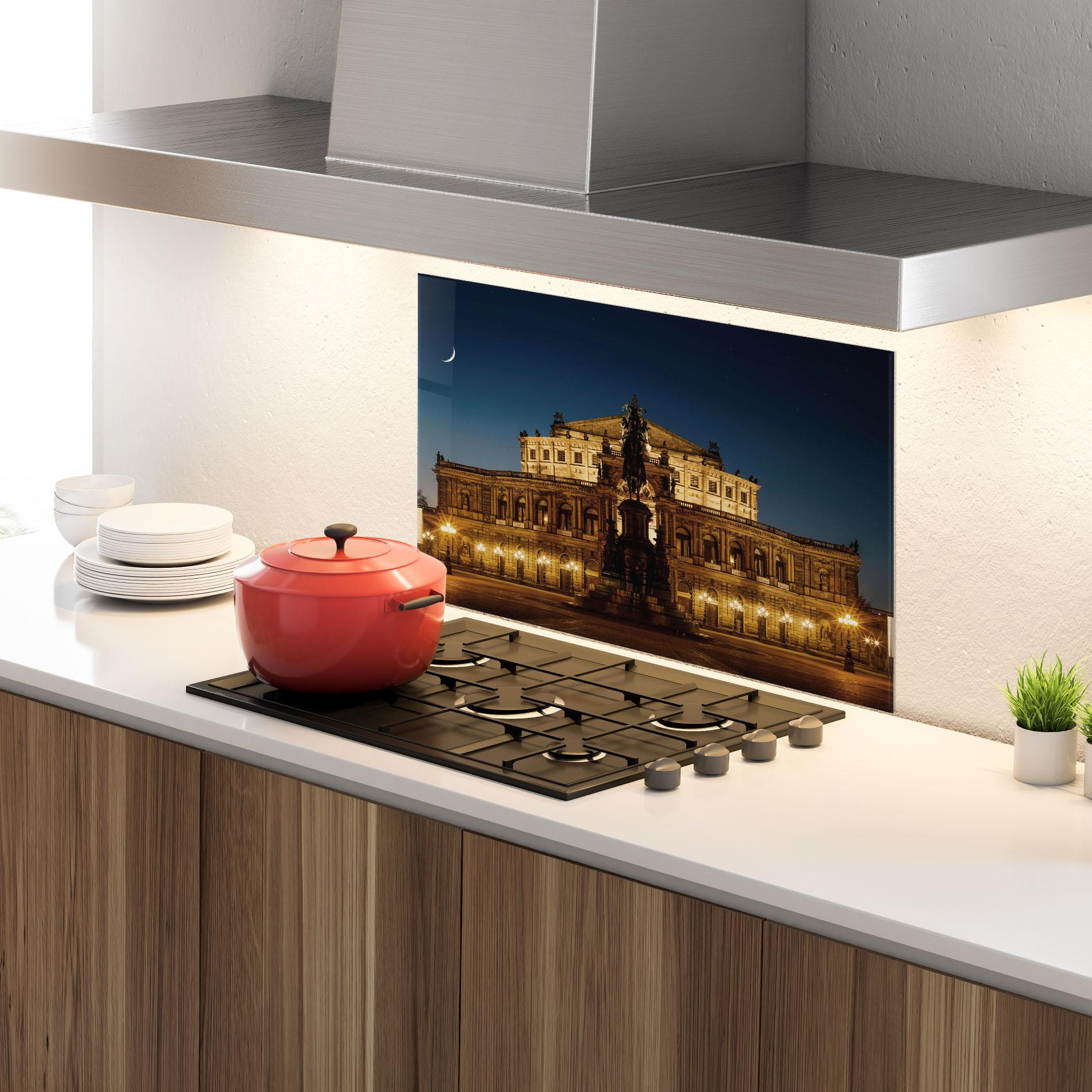 Küchenrückwand Glas Dresden Opera mockup 4