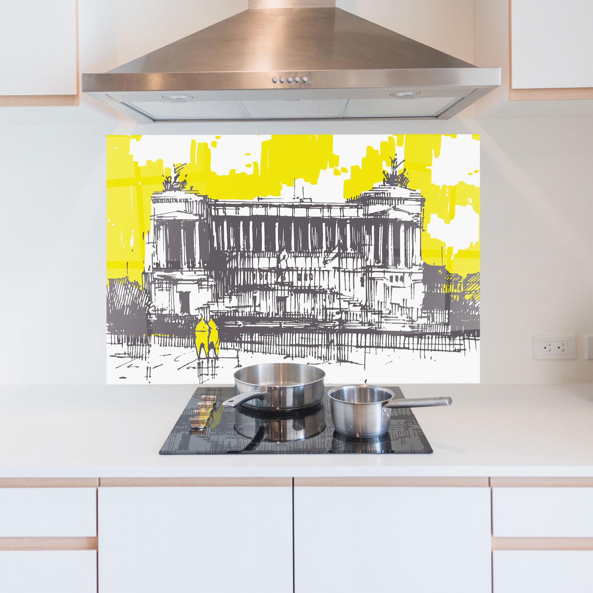 Küchenrückwand Glas Altare Della Patria mockup 5