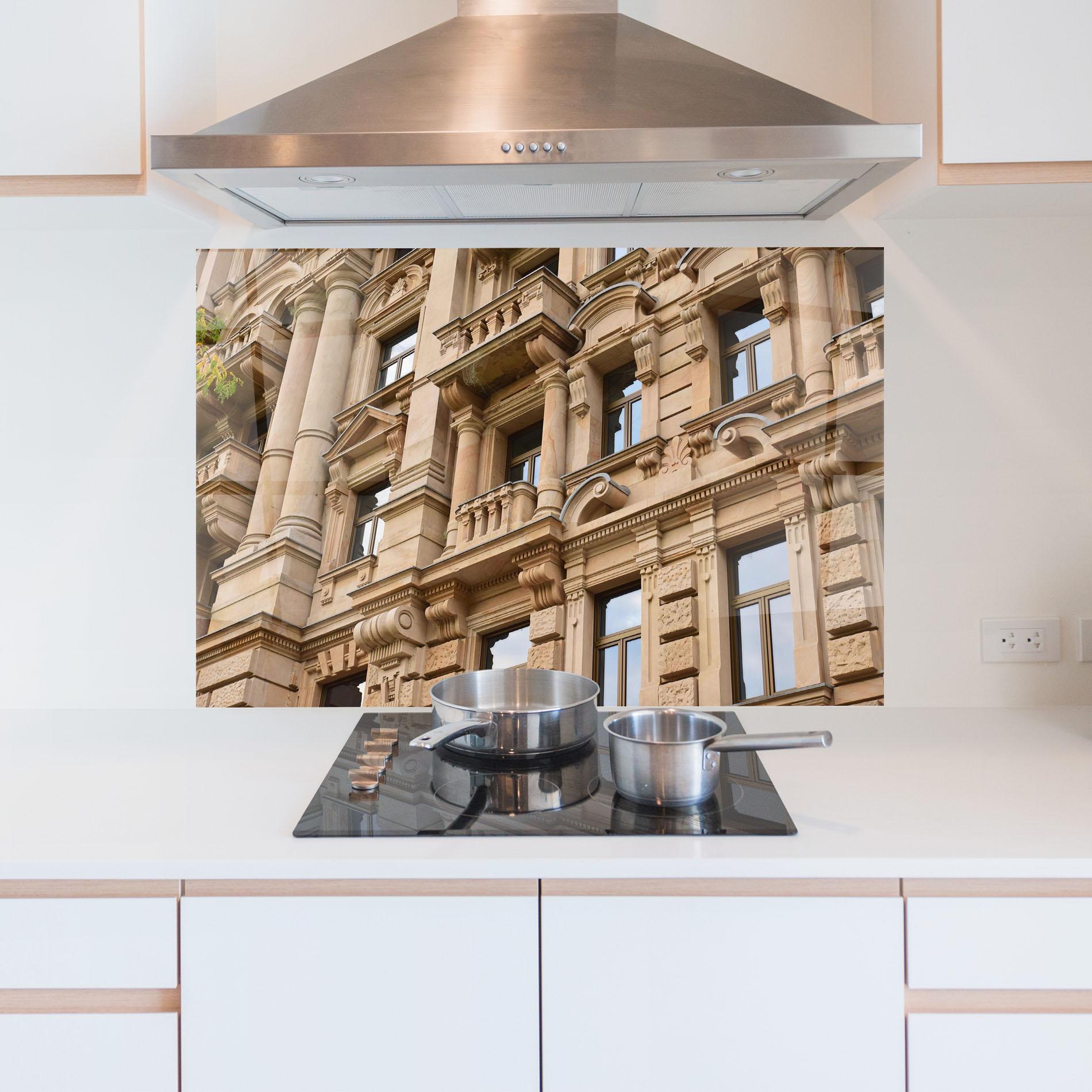 Küchenrückwand Glas Frankfurt Building mockup 5