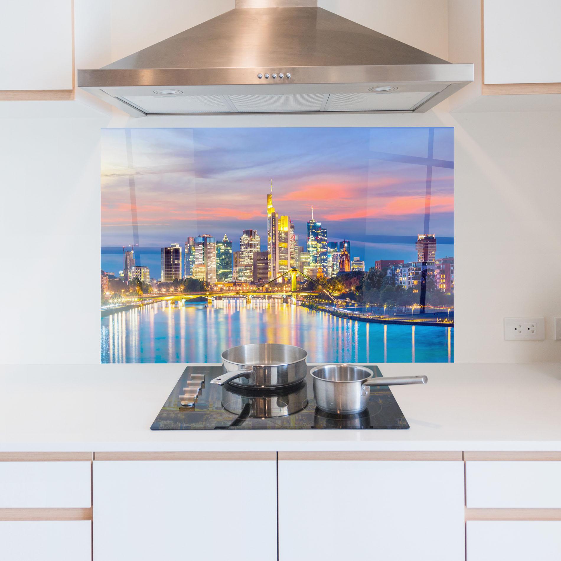 Küchenrückwand Glas Germany Sunset mockup 5