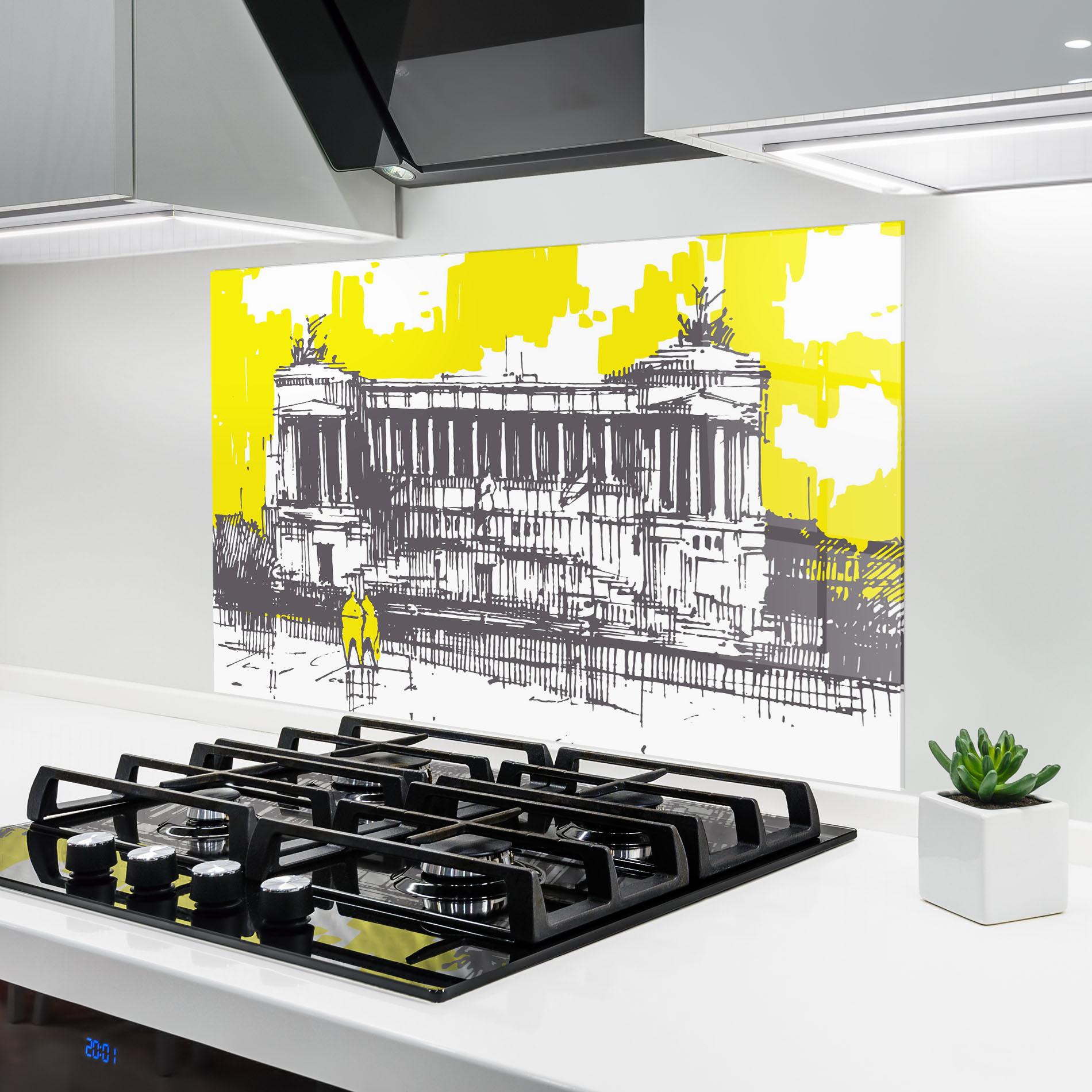 Küchenrückwand Glas Altare Della Patria mockup 6