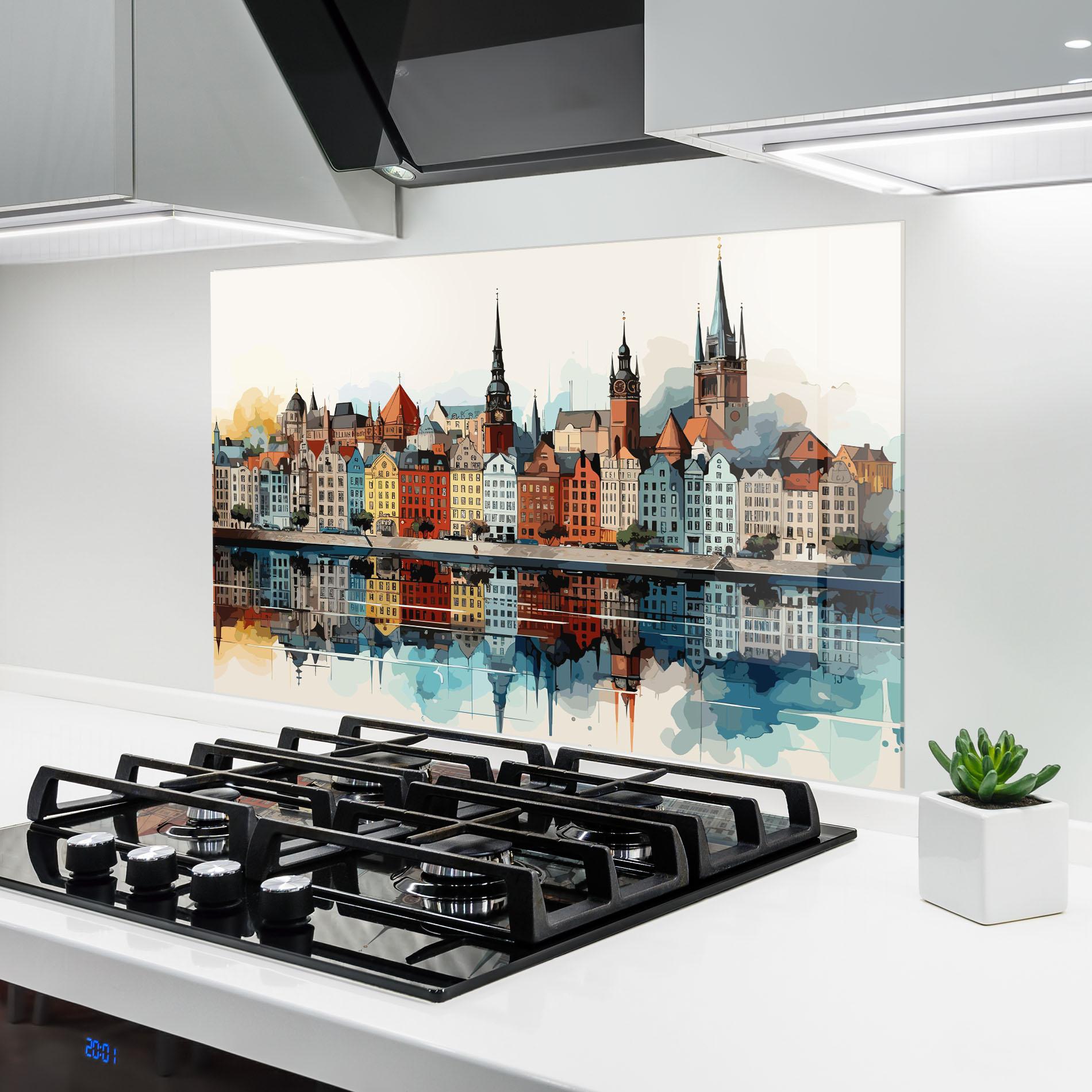 Küchenrückwand Glas German Buildings mockup 6