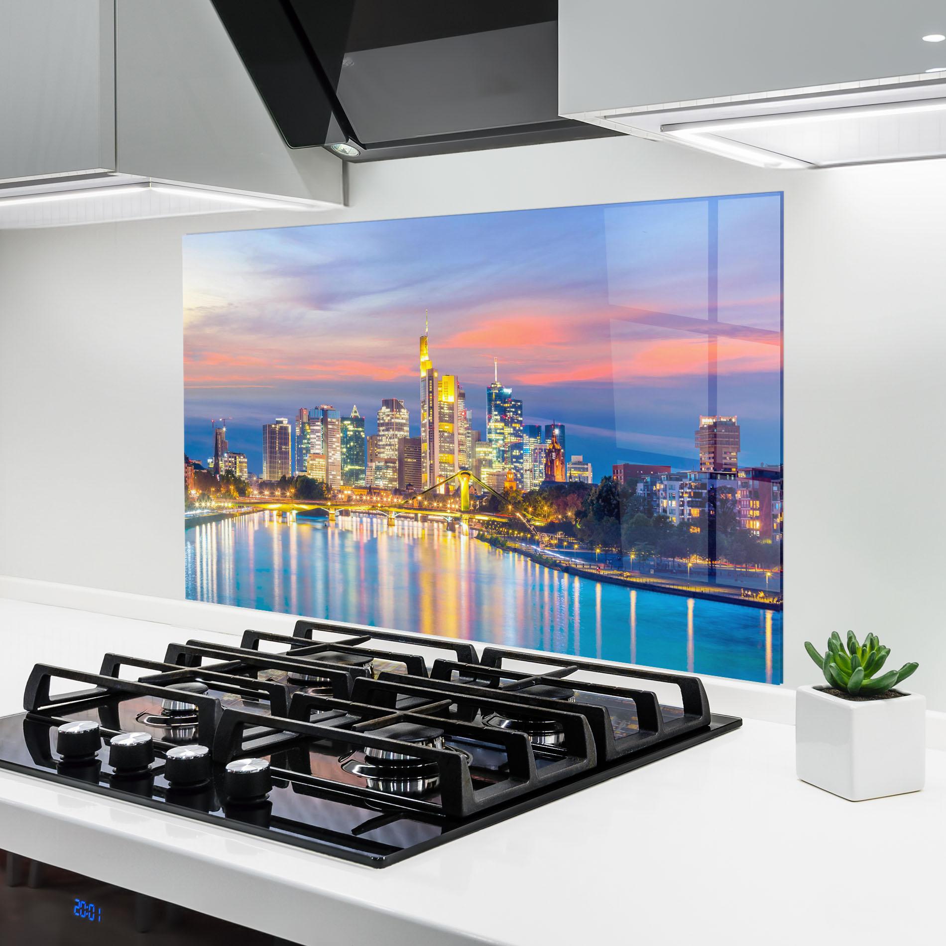 Küchenrückwand Glas Germany Sunset mockup 6